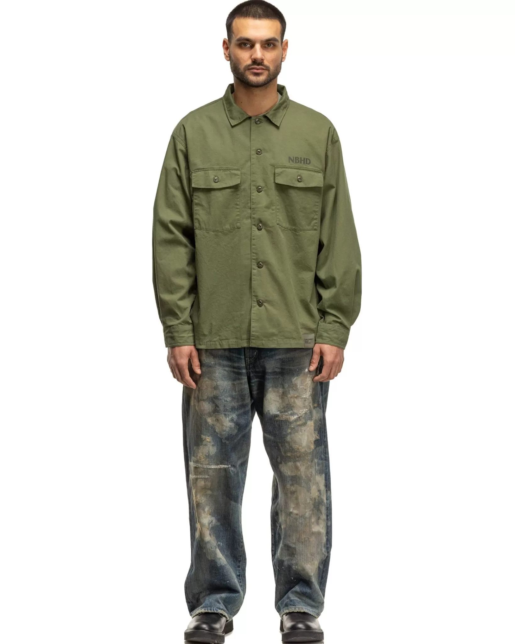 Bdu Shirt Ls Olive Drab*Neighborhood Hot