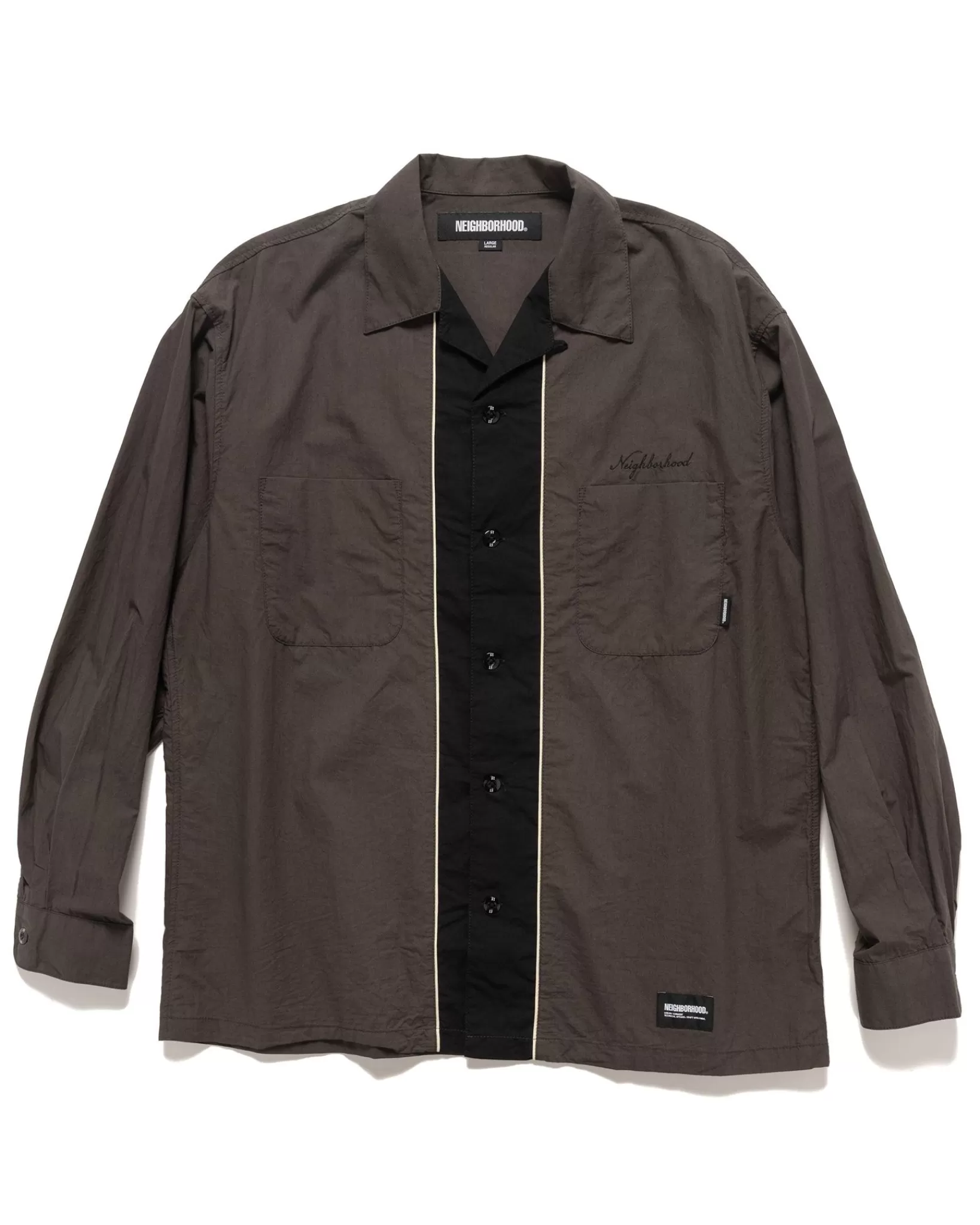 Bicolor Shirt Ls Charcoal*Neighborhood Outlet