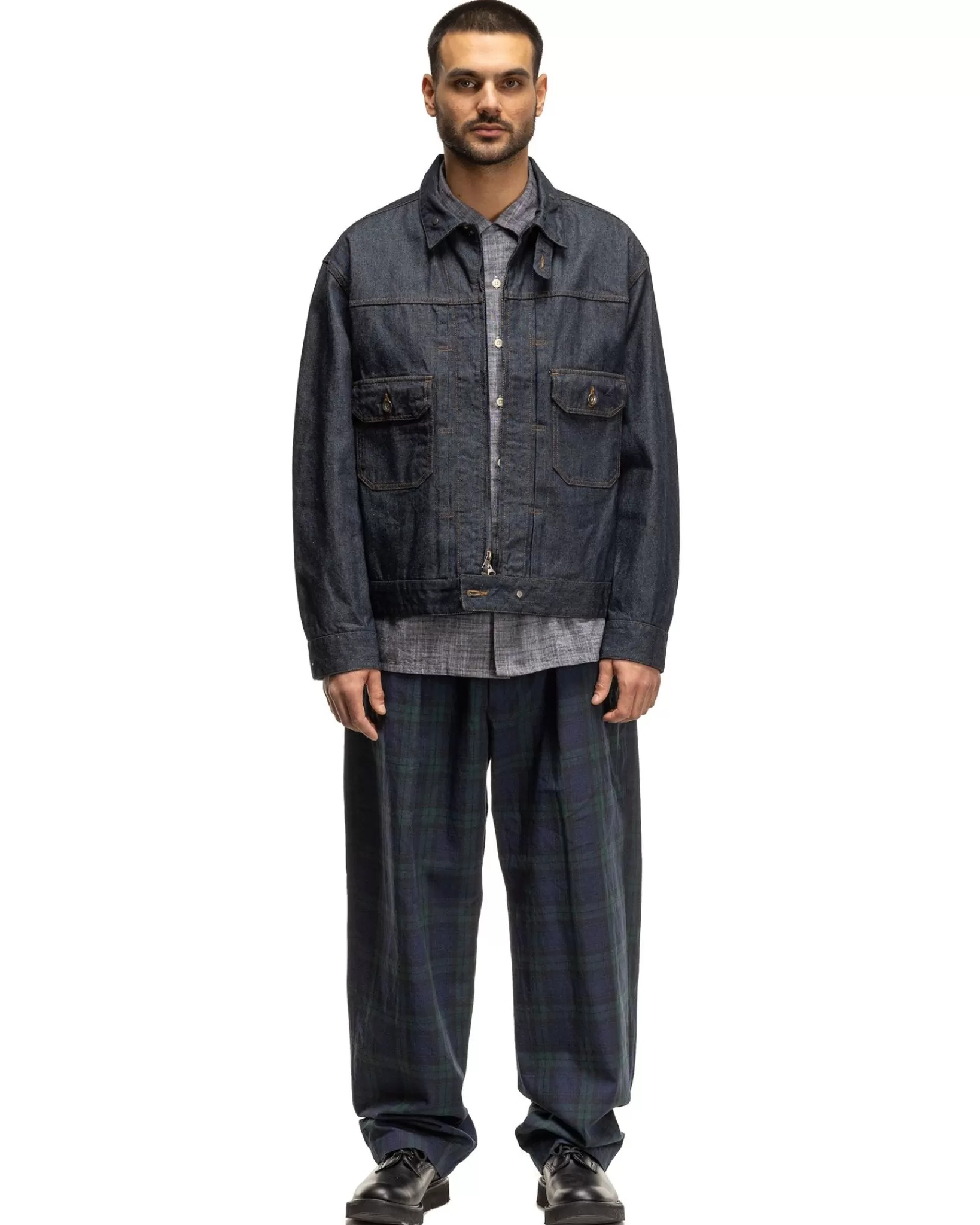 Carlyle Pant Cotton Linen Blackwatch*Engineered Garments Store