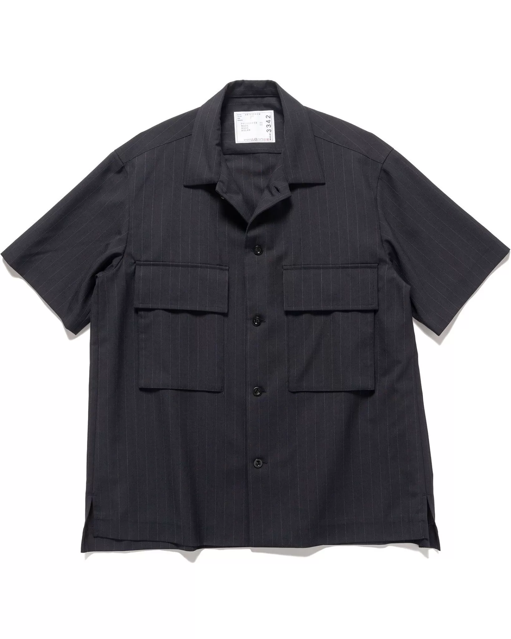 Chalk Stripe Shirt Navy*sacai Best