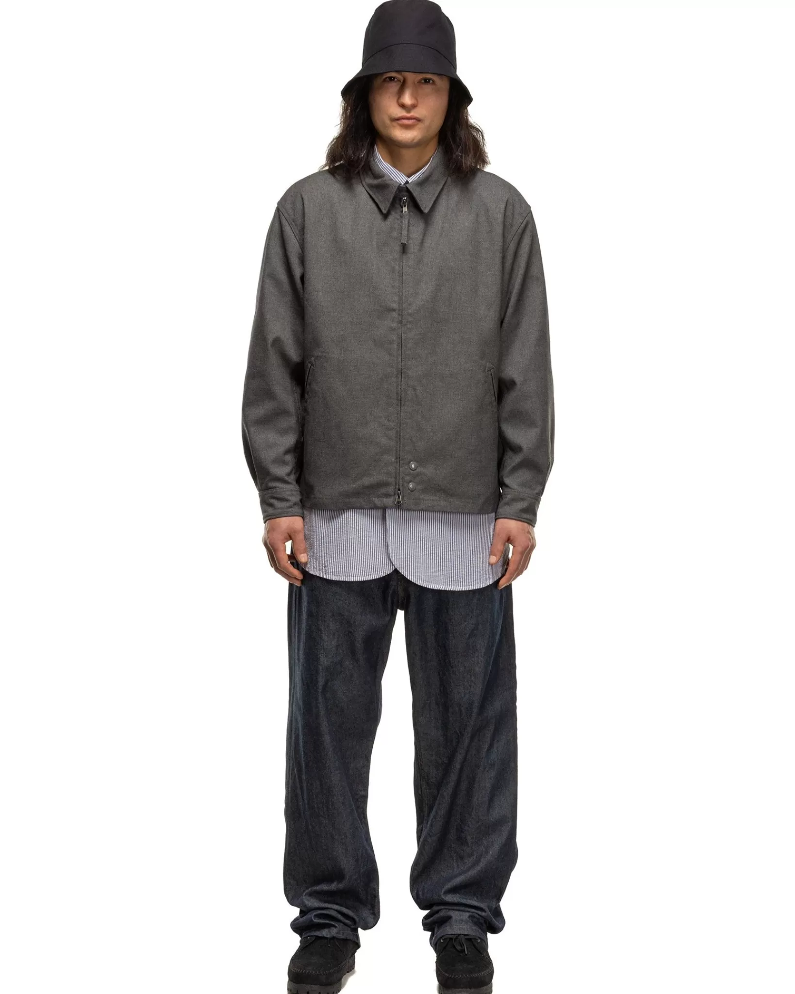 Claigton Jacket Pc Hopsack Grey*Engineered Garments New