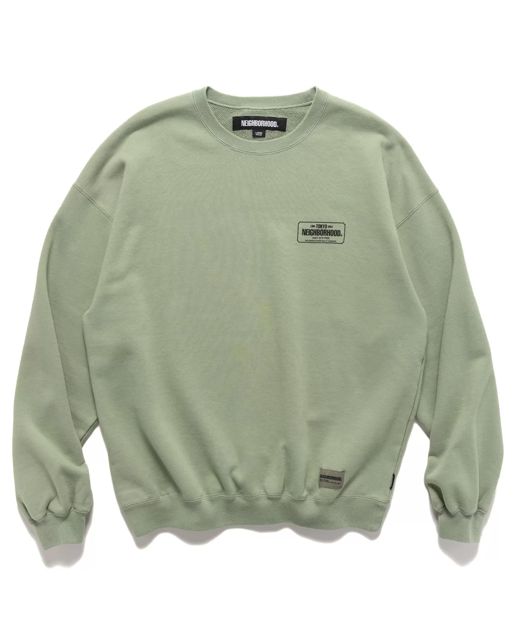 Classic Sweat Shirt Ls Sage Green*Neighborhood Sale