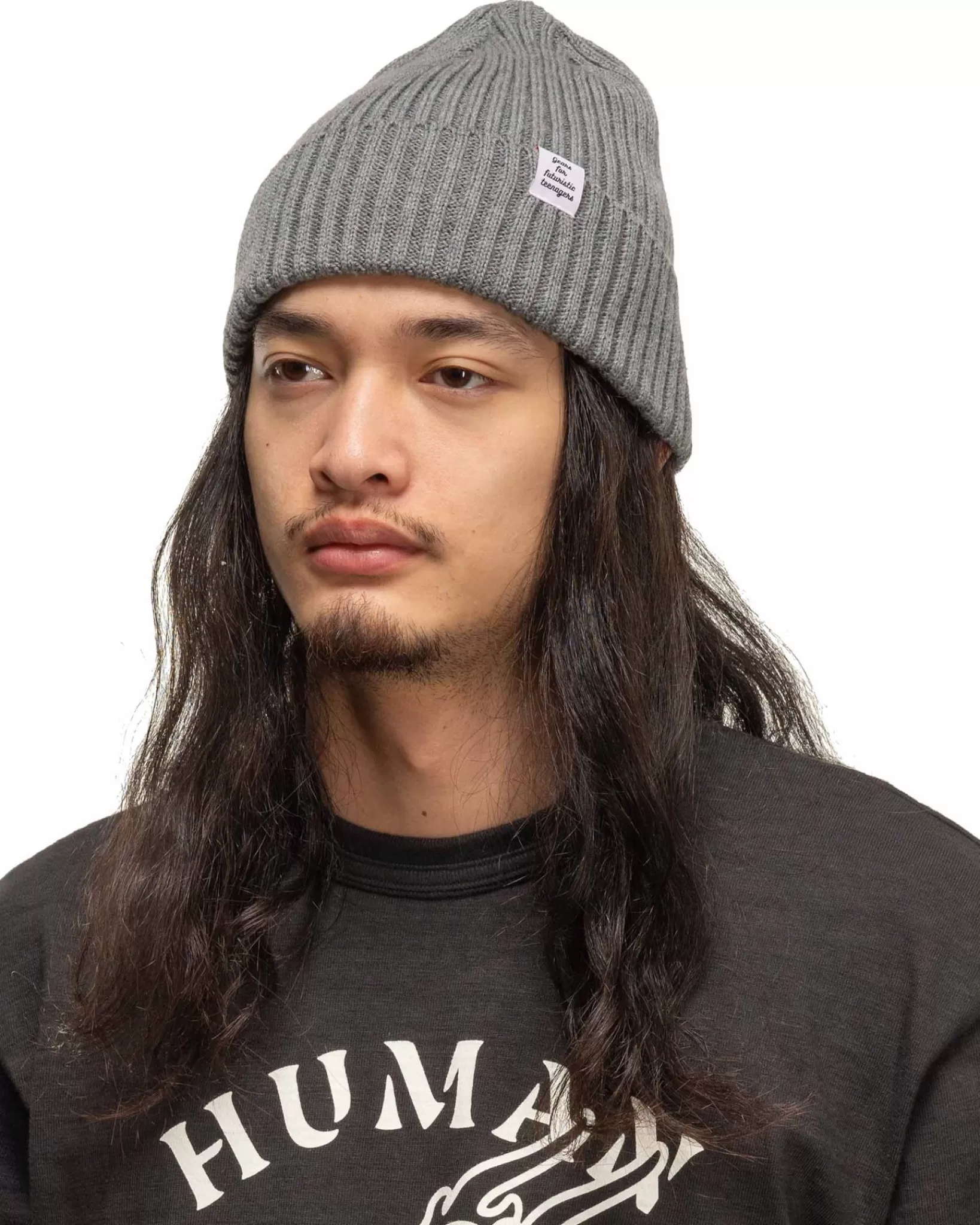 Cotton Rib Beanie Grey*Human Made Hot