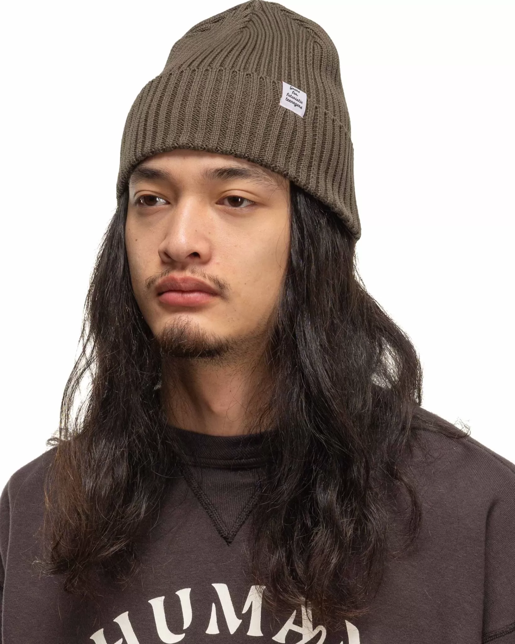 Cotton Rib Beanie Olive Drab*Human Made Outlet