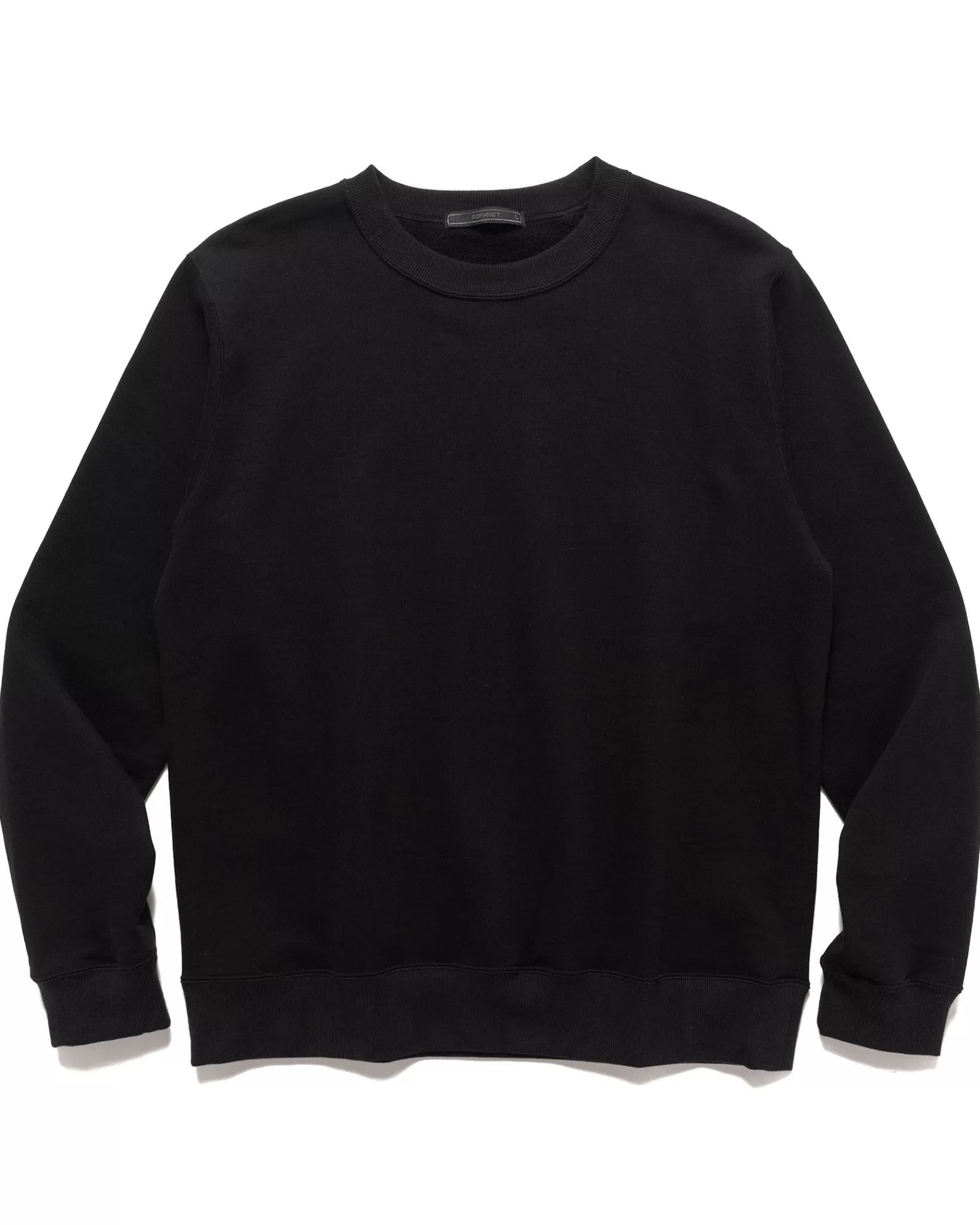 Cotton Silk French Terry Crewneck Sweat Black*Sophnet. Fashion