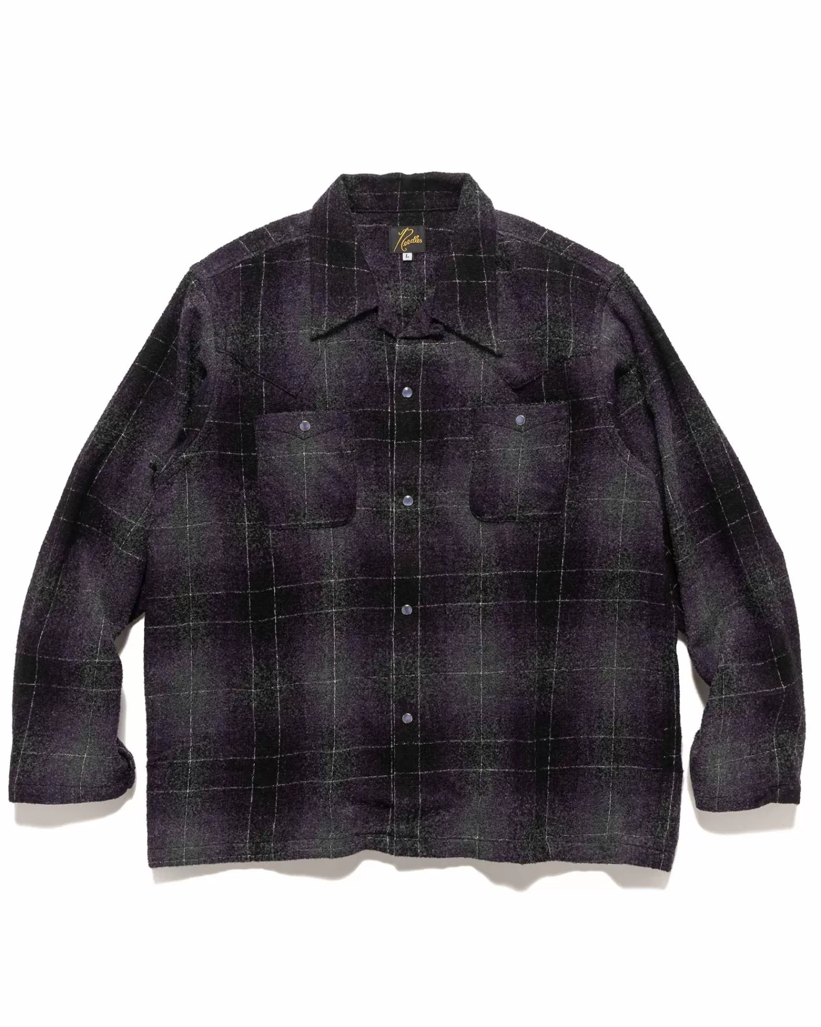 Cowboy One-Up Shirt-W/N/Pe Ombre Plaid Purple*Needles Best