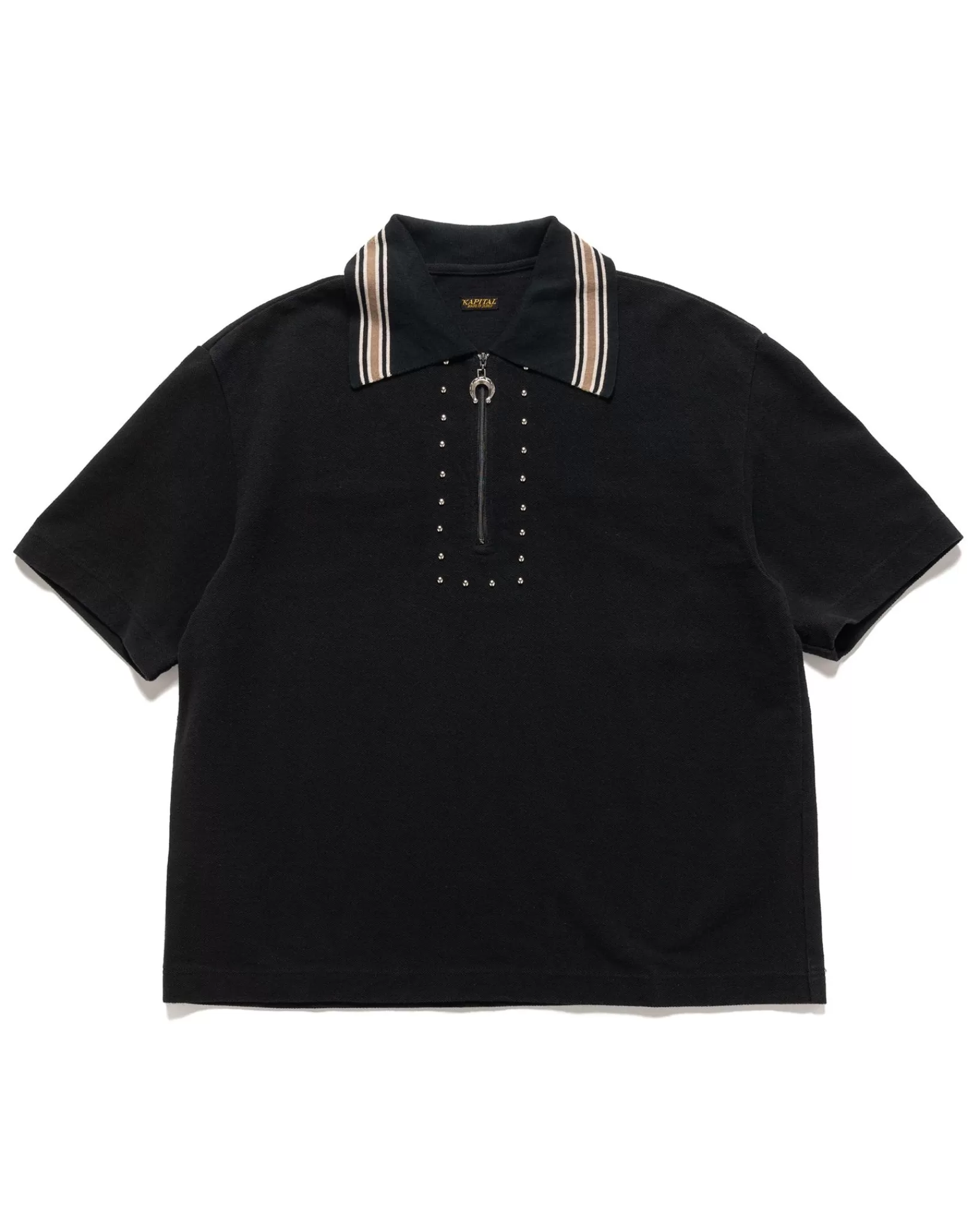 Densed Piquet Wrangle Collar Zip-Up Pueblo Polo*KAPITAL Outlet