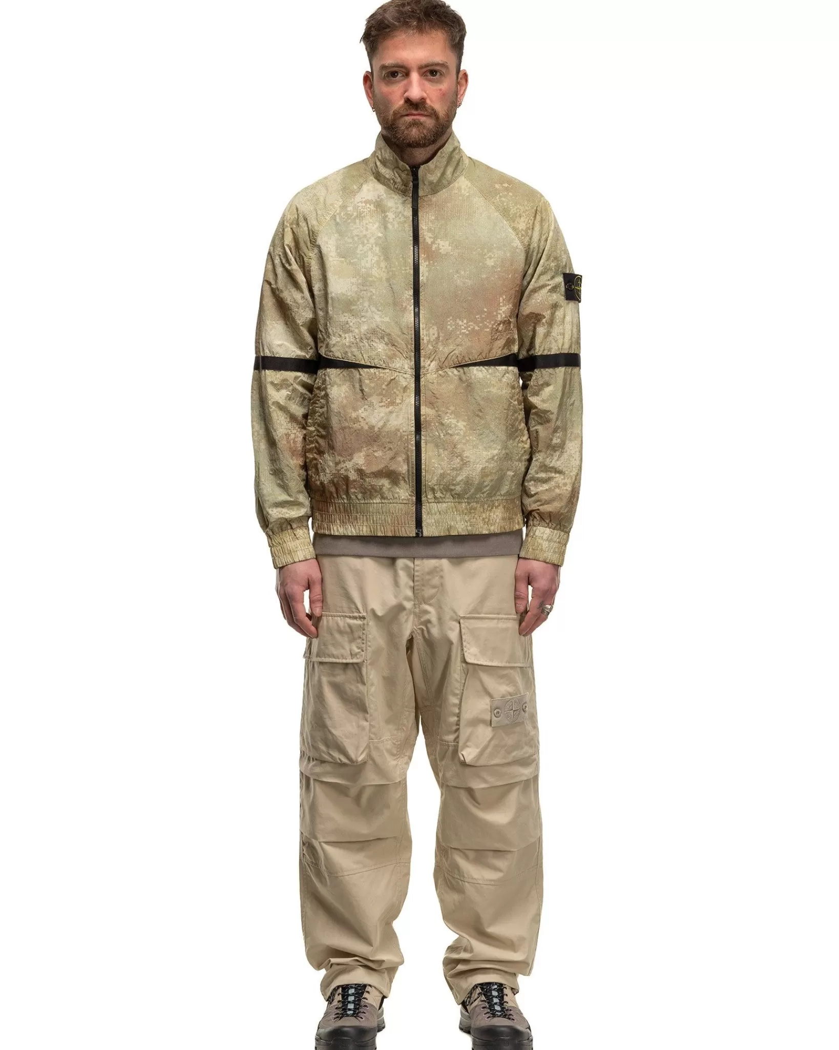 Dissolving Grid Camo Jacket Natural Beige*Stone Island Cheap