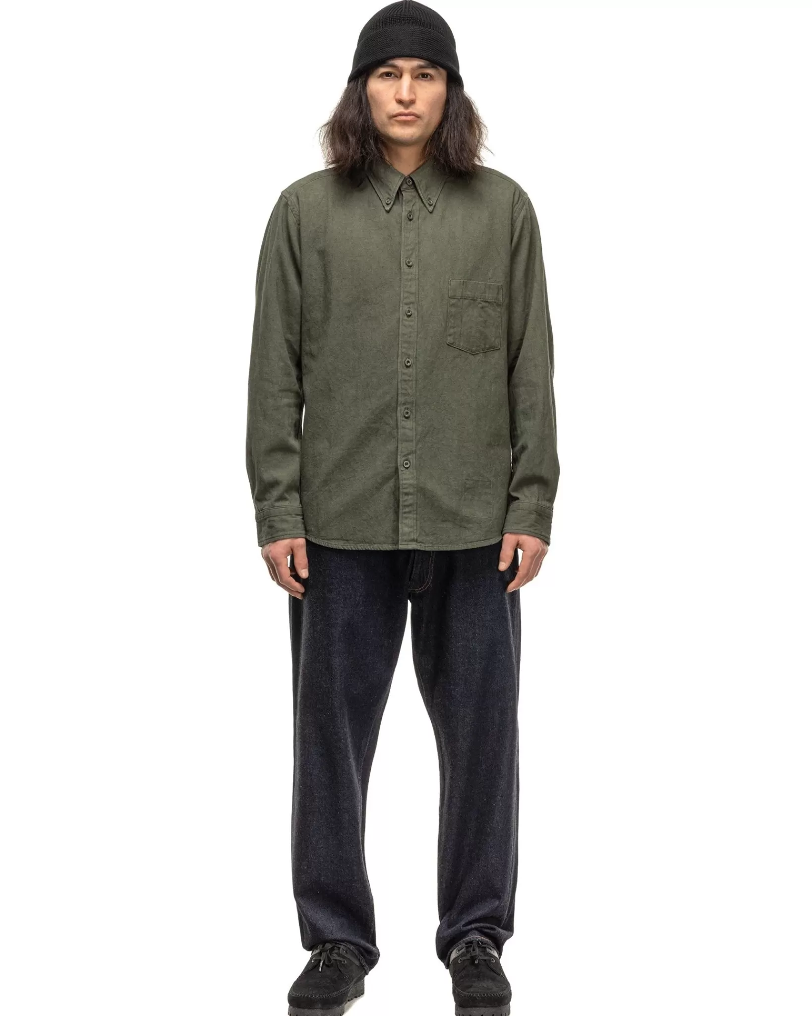 Dweller L/S B.D. Shirt C/L Oxford Olive*nonnative Discount