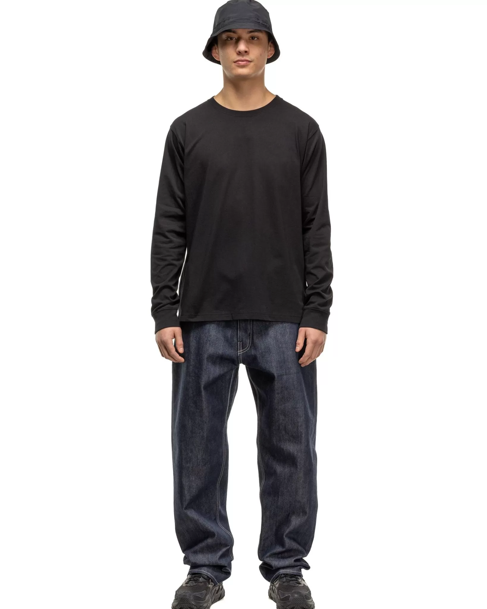 Excel Relaxed Fit T-Shirt L/S-Siro Cotton Jersey Black*HAVEN Best