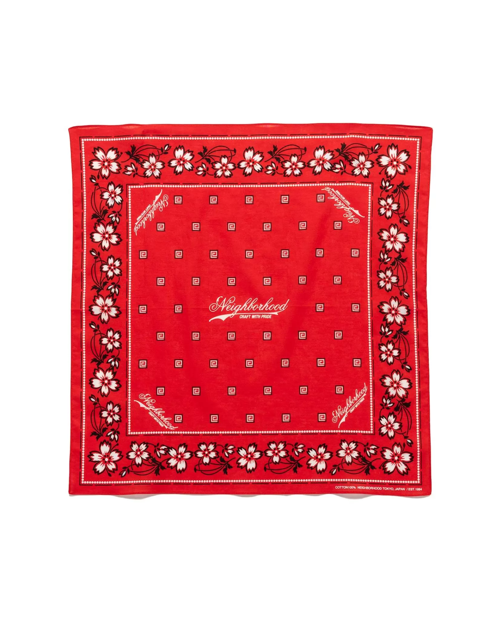 Flower Bandana Red*Neighborhood Best Sale