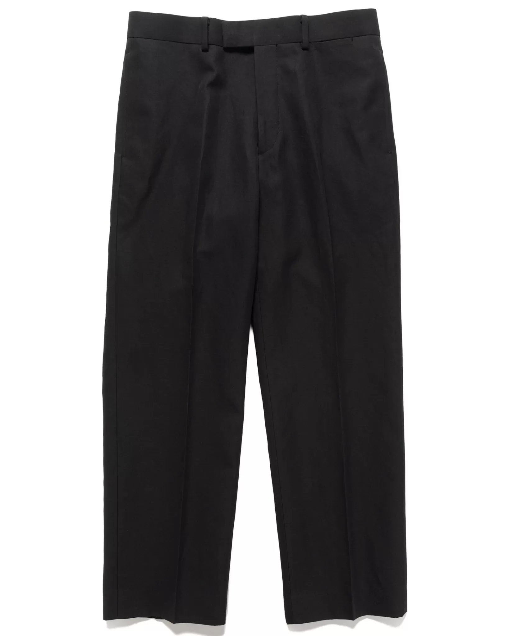 Hard Twist Finx Linen Chino Slacks Black*AURALEE Clearance