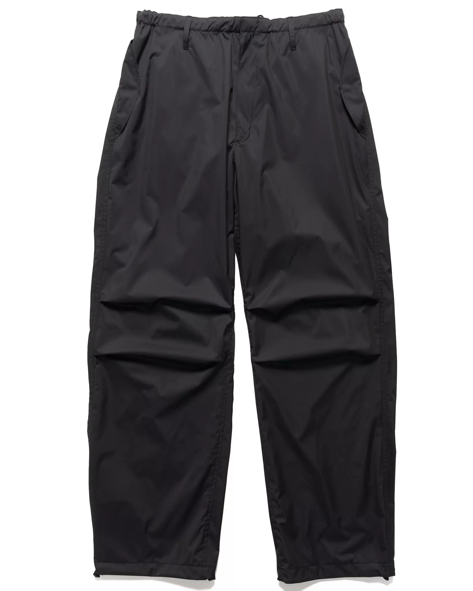 Hard Twist Polyester Satin Laminate Field Pants Black*AURALEE Discount