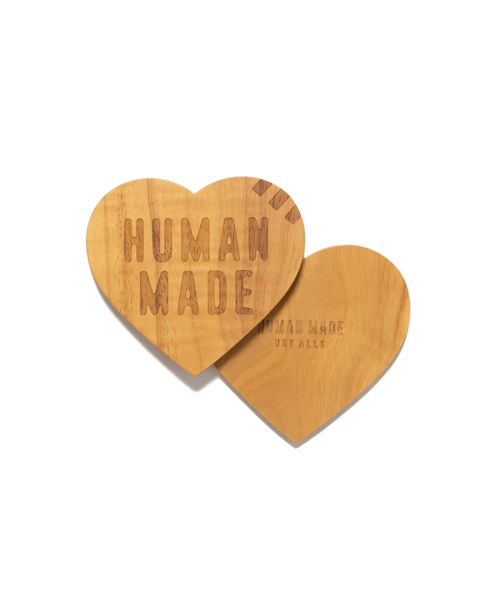 Heart Wood Coaster Set 2P Beige*Human Made Discount