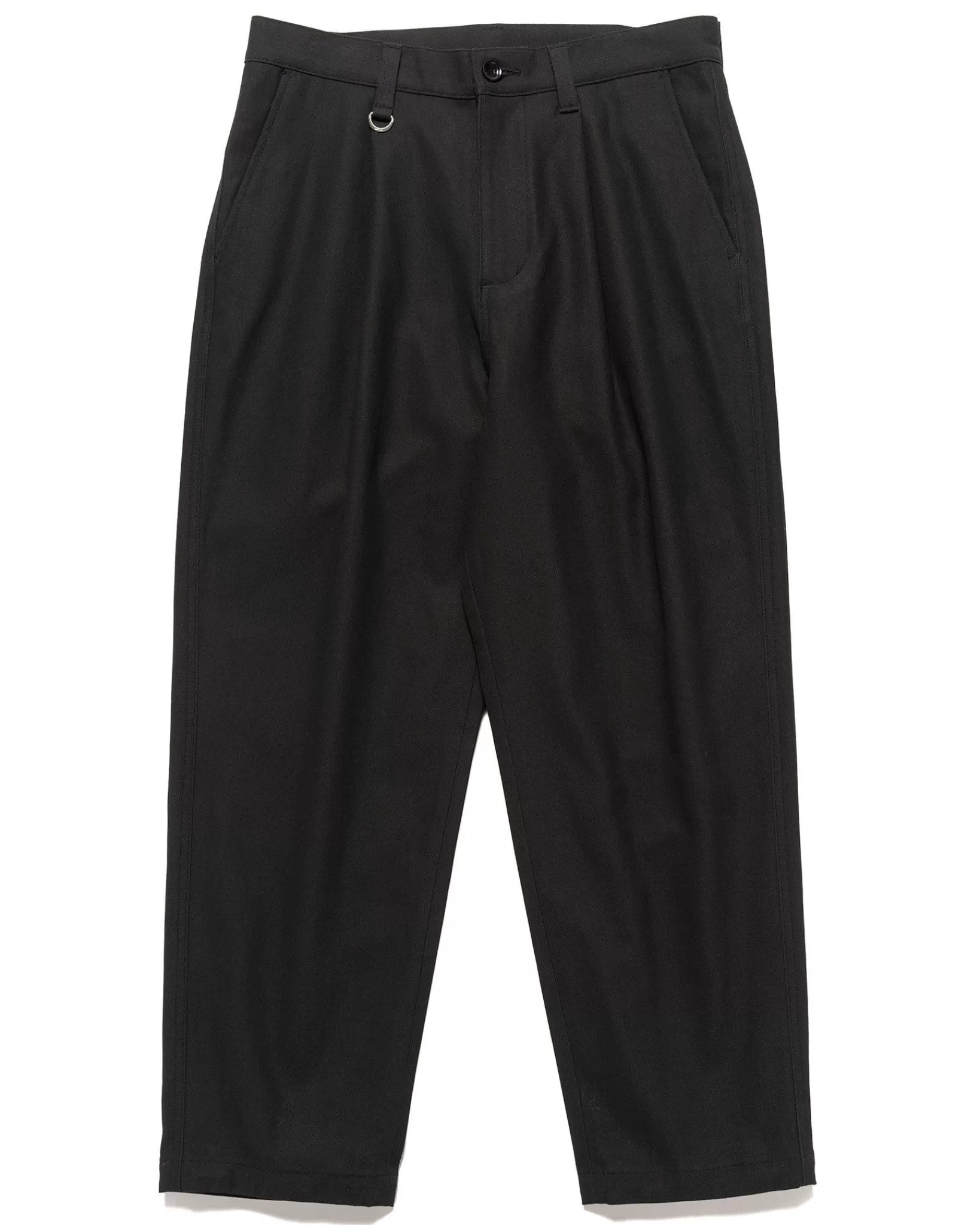 High Twisted Washer Cotton Serge Wide Tapered Pants Black*Sophnet. Outlet