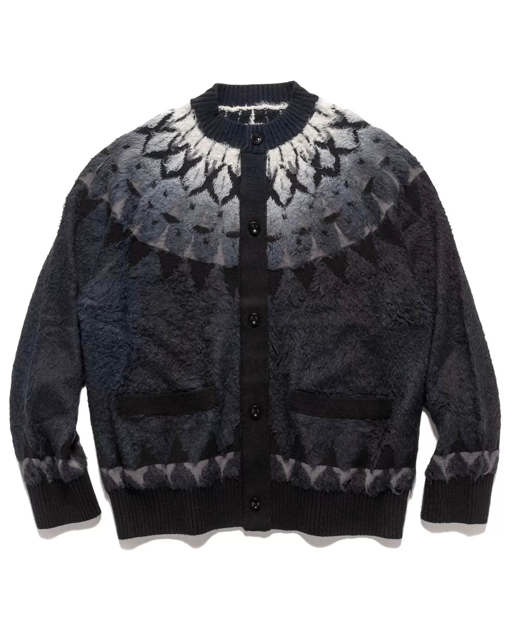 Jacquard Knit Cardigan Black*sacai Cheap