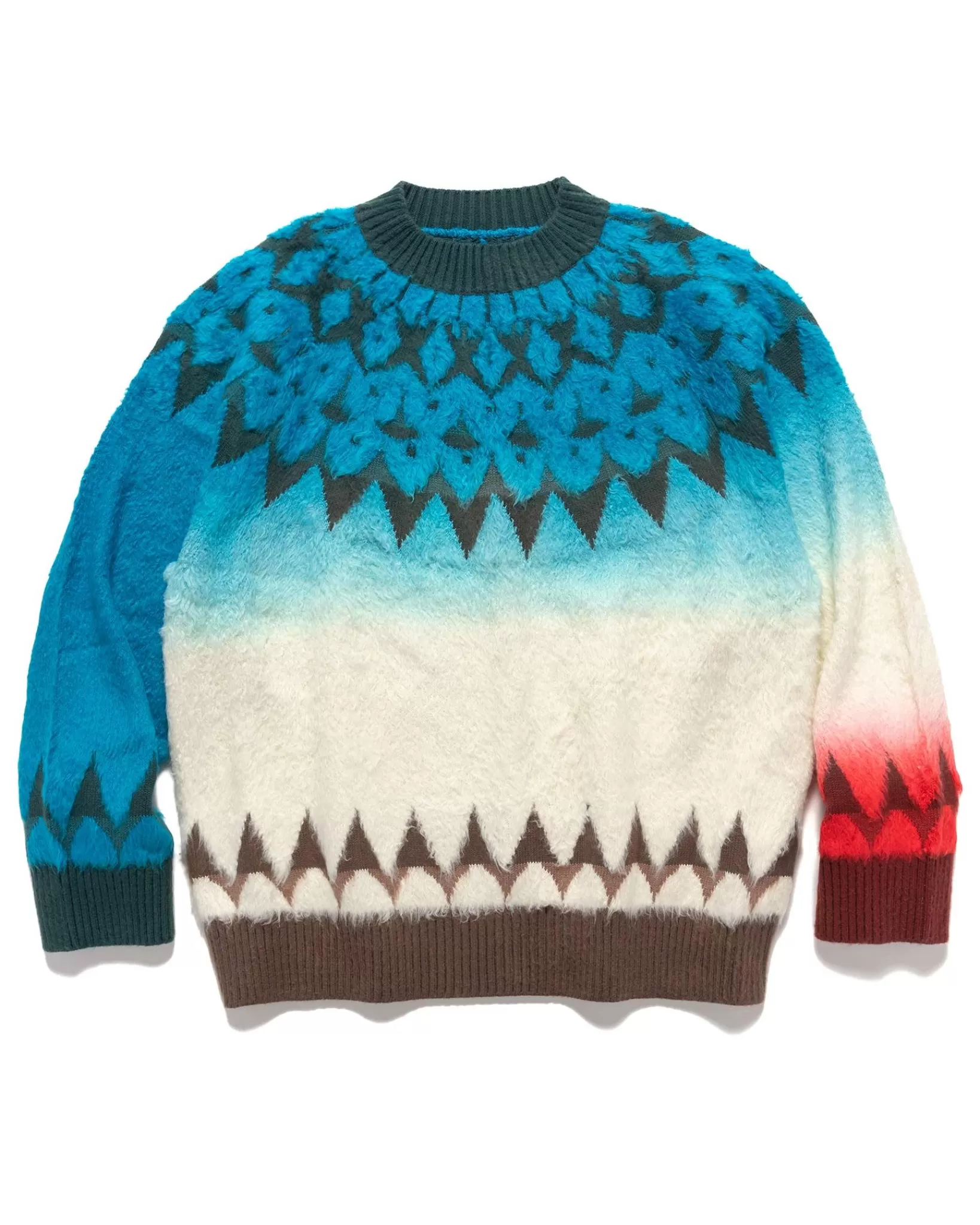 Jacquard Knit Pullover Blue*sacai Store