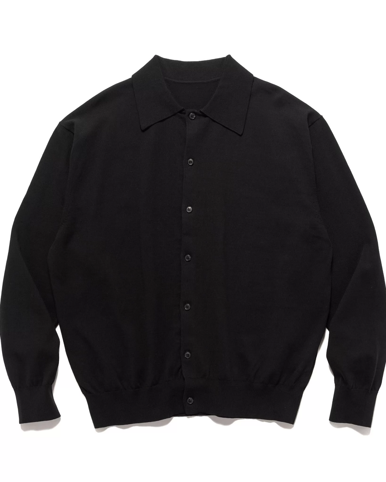 Knit Polo Cardigan Black*Sophnet. Outlet