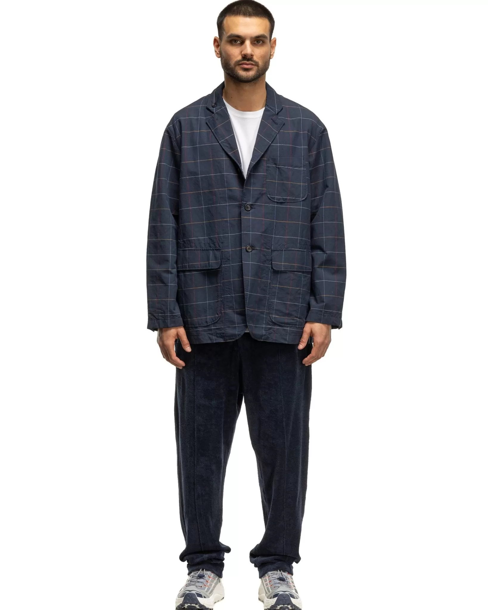 Loiter Jacket Cl Windowpane Navy*Engineered Garments Cheap