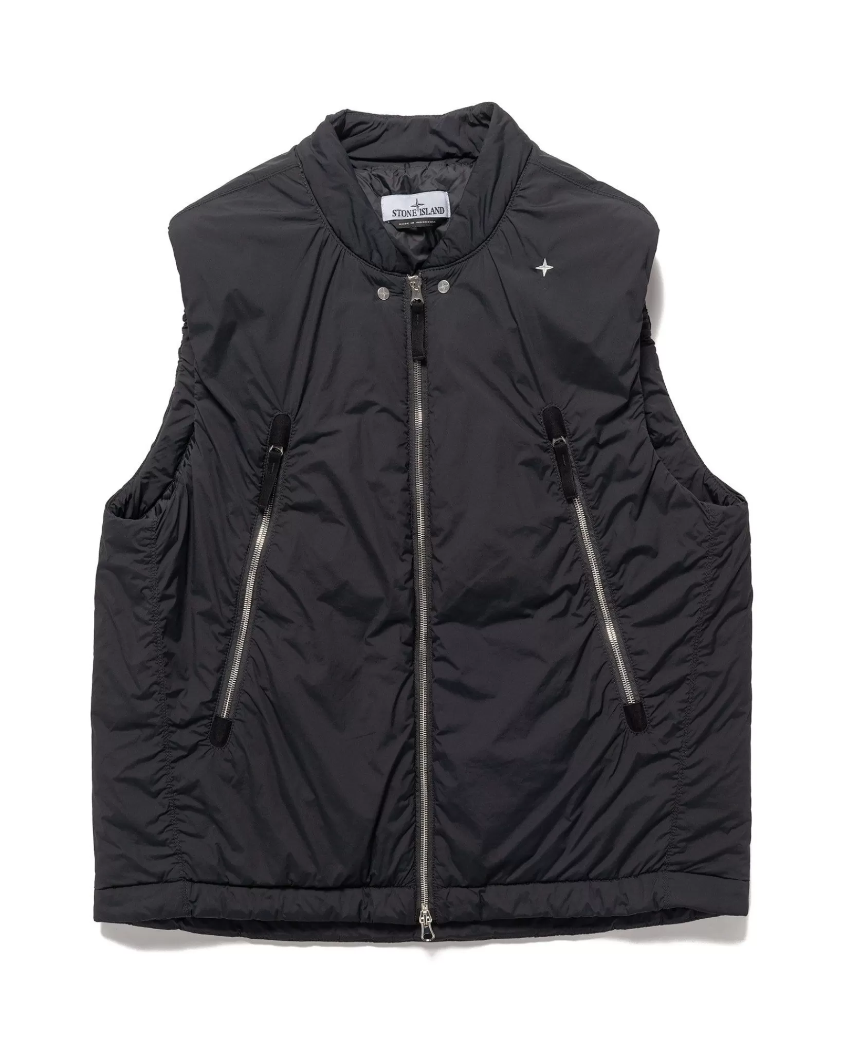 Marina Skin Touch Nylon-Tc With Primaloft®-Tc Padded Vest Black*Stone Island New