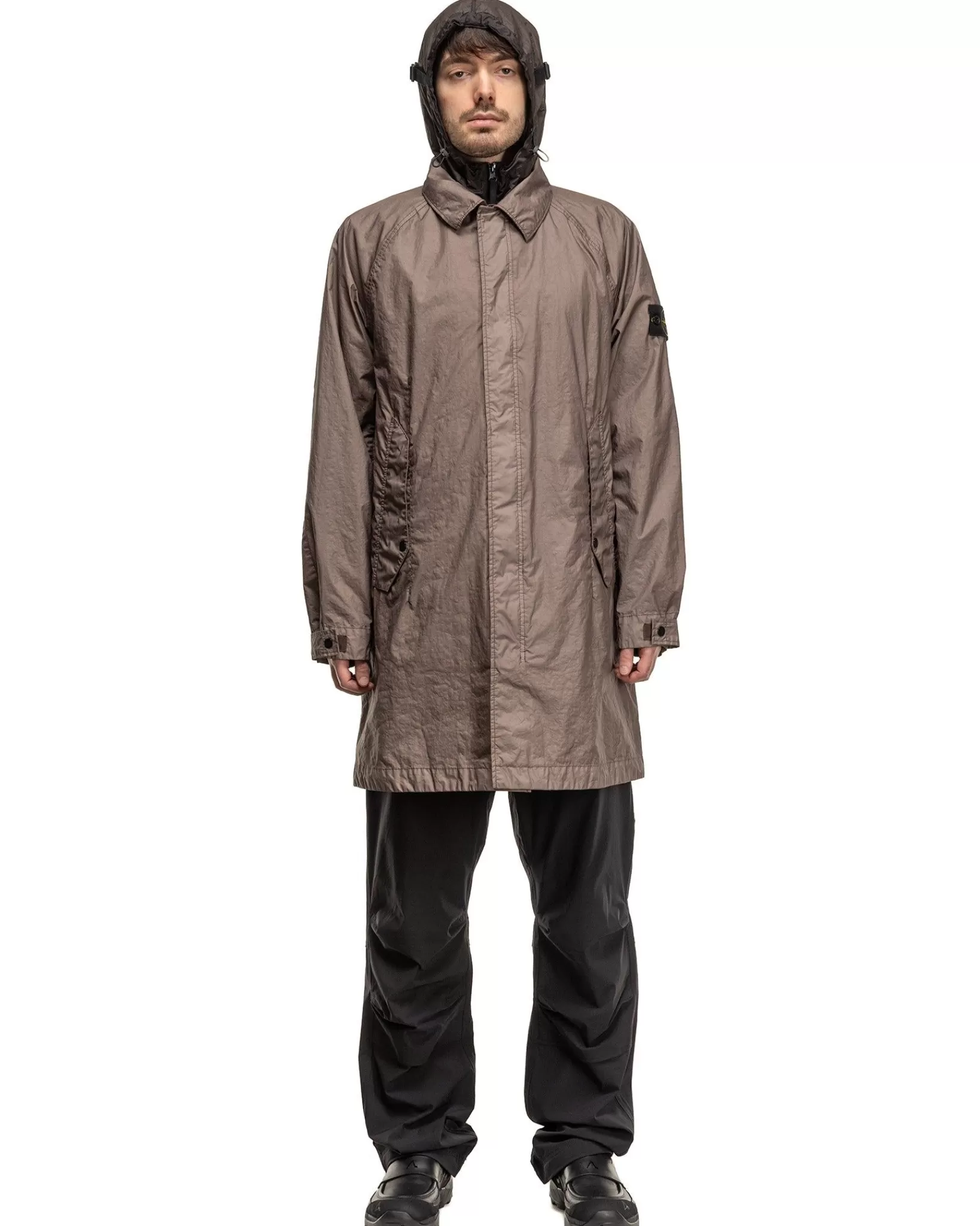 Membrane 3L Tc Trench Coat Dove Grey*Stone Island Store