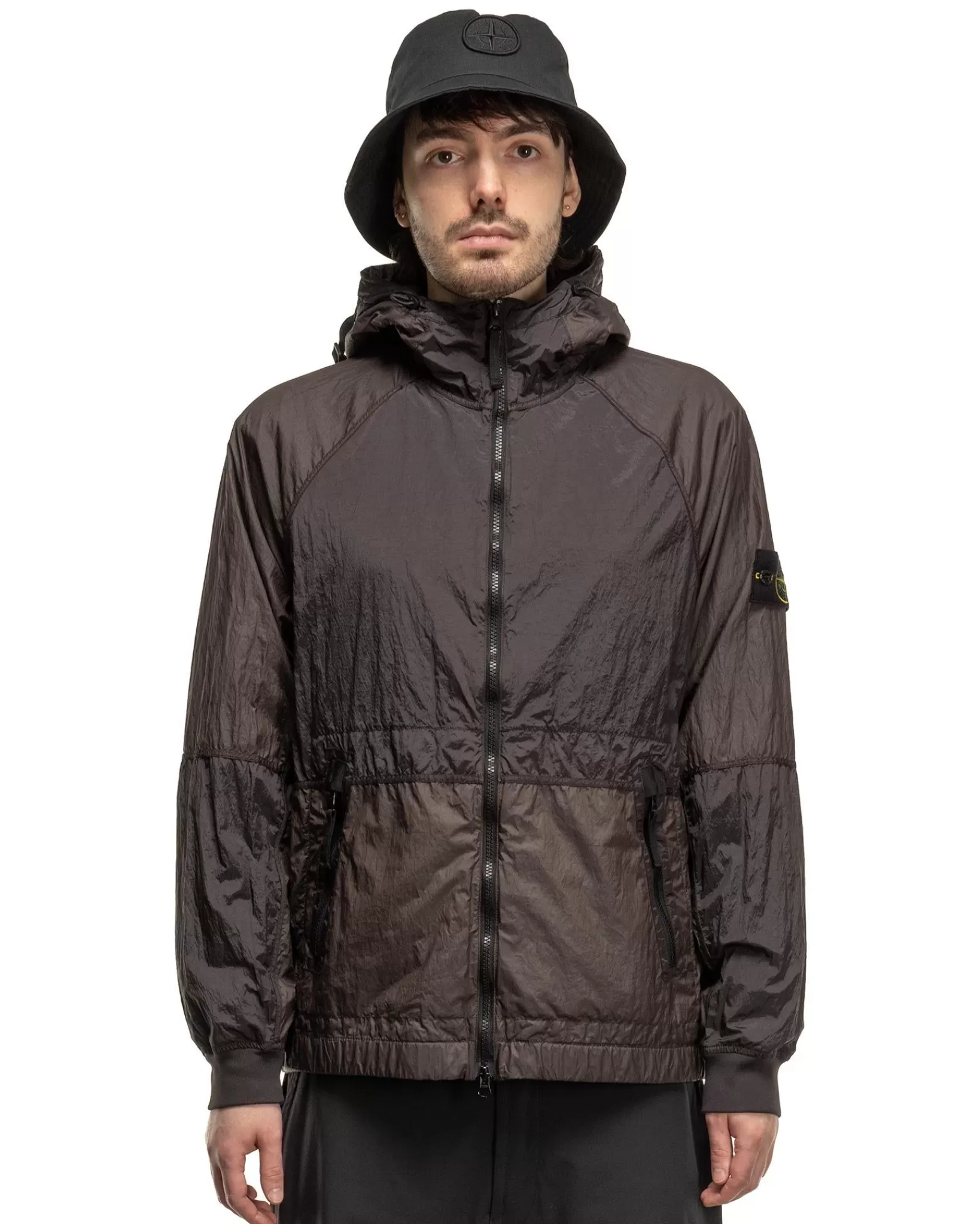 Nylon Metal Watro-Tc In Econyl® Regenerated Nylon Hooded Jacket Charcoal*Stone Island Cheap