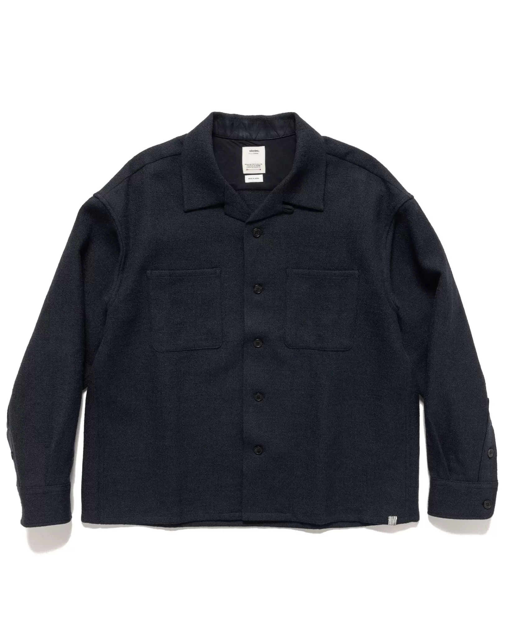 Oc Palmer Shirt L/S Navy*visvim Flash Sale