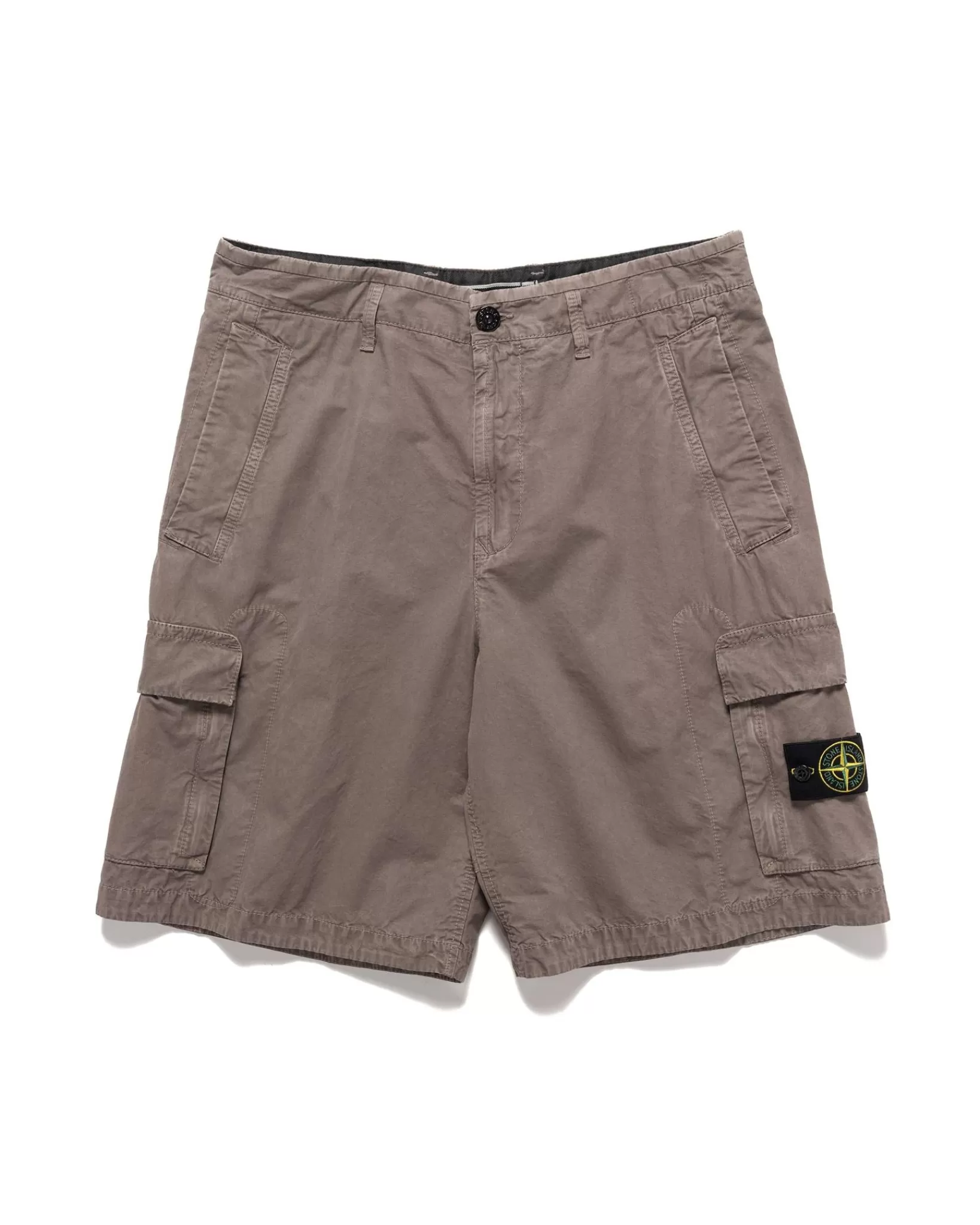 Old' Treatment Loose Fit Bermuda Shorts Dove Grey*Stone Island Store