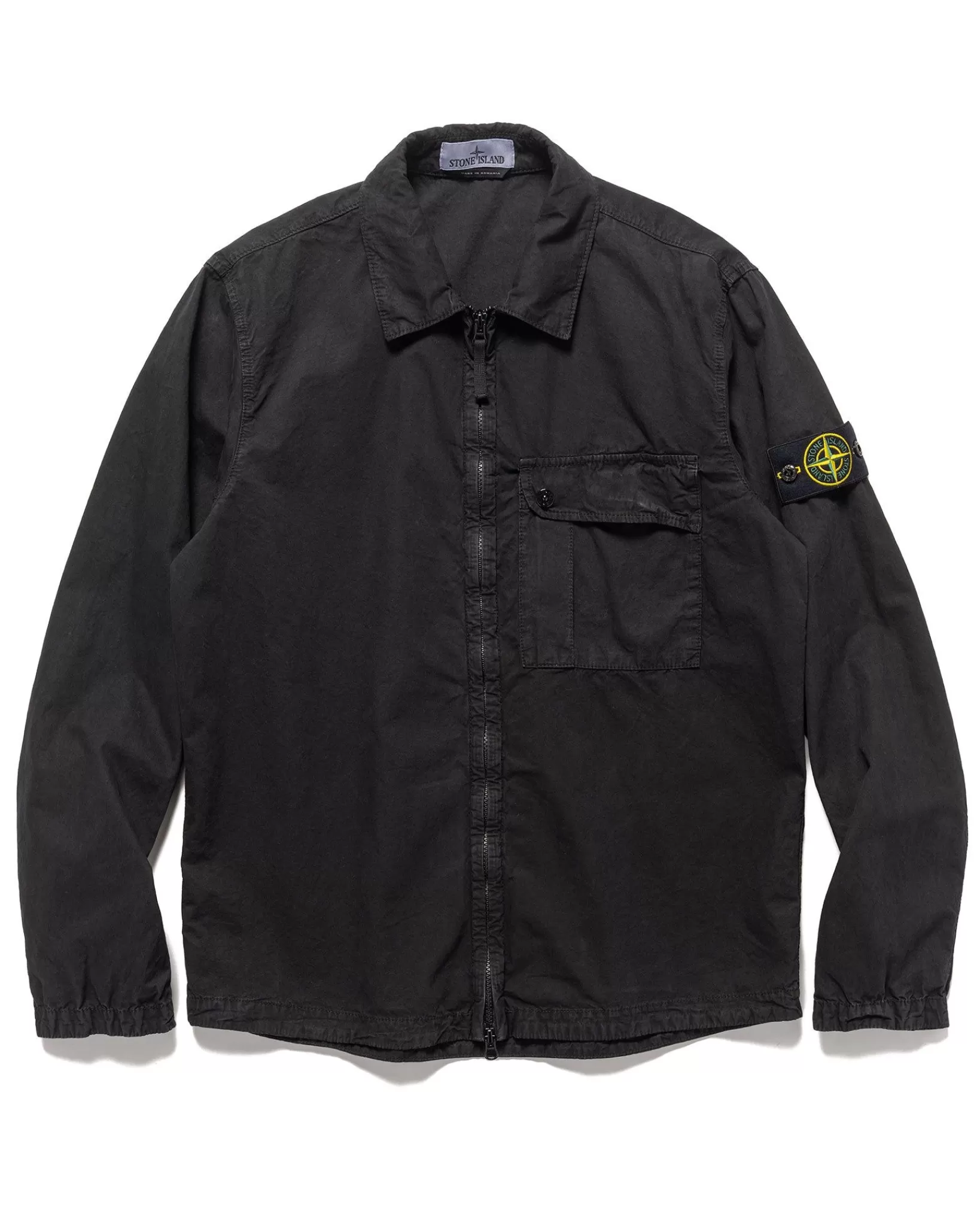 Old' Treatment Regular Fit Overshirt Black*Stone Island Clearance