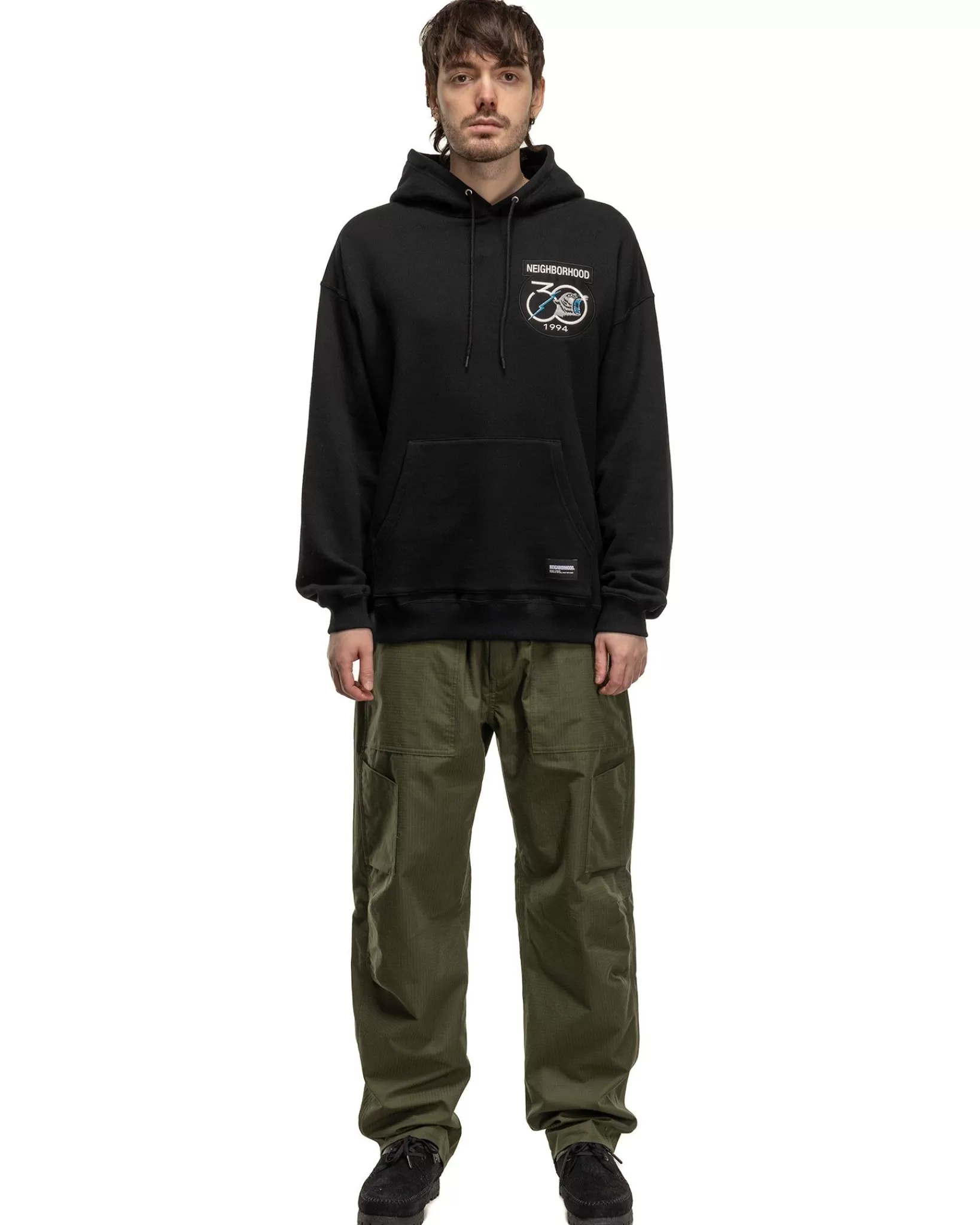 Patched Sweatparka Ls Black*Neighborhood Discount