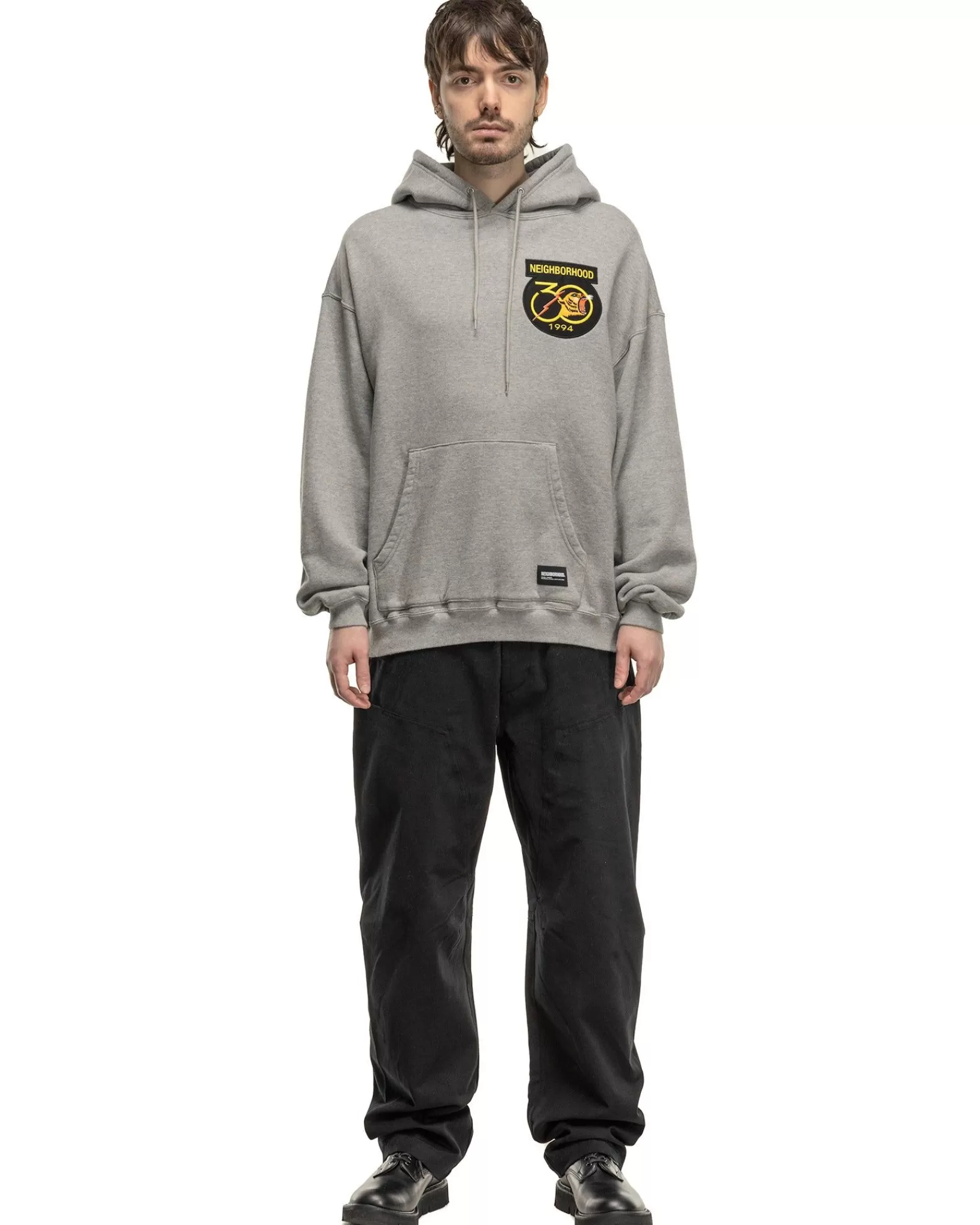 Patched Sweatparka Ls Grey*Neighborhood Shop