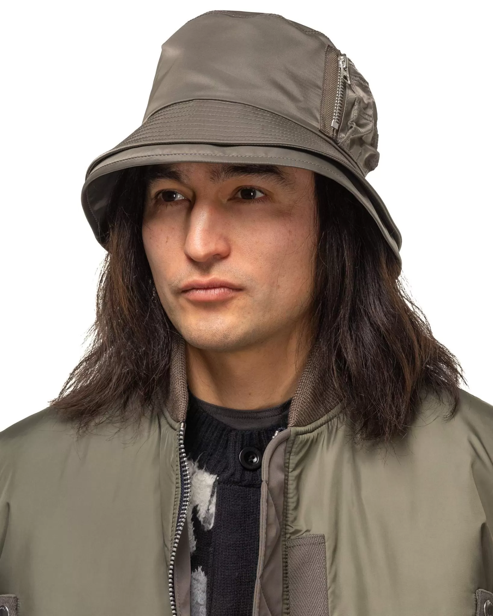 Pocket Double Brim Hat/Nylon Twill Taupe*sacai Flash Sale