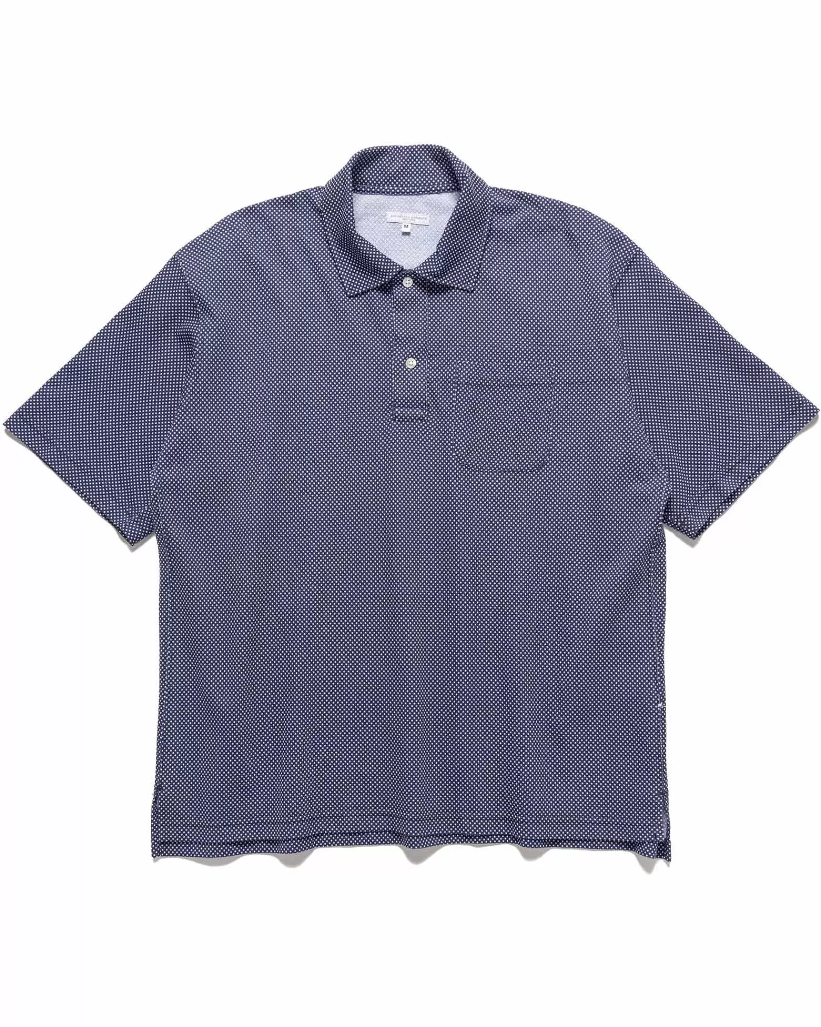 Polo Shirt Polka Dot Pique Navy*Engineered Garments New