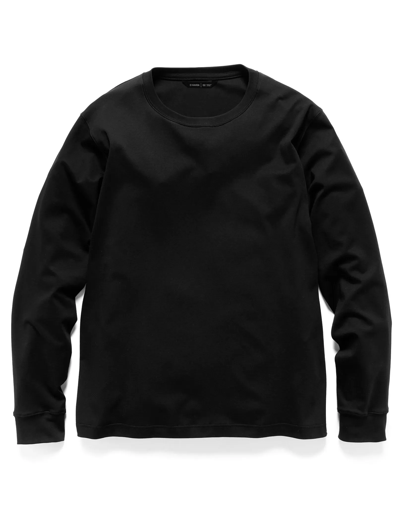 Prime Standard Fit T-Shirt L/S-Suvin Cotton Jersey Black*HAVEN Sale