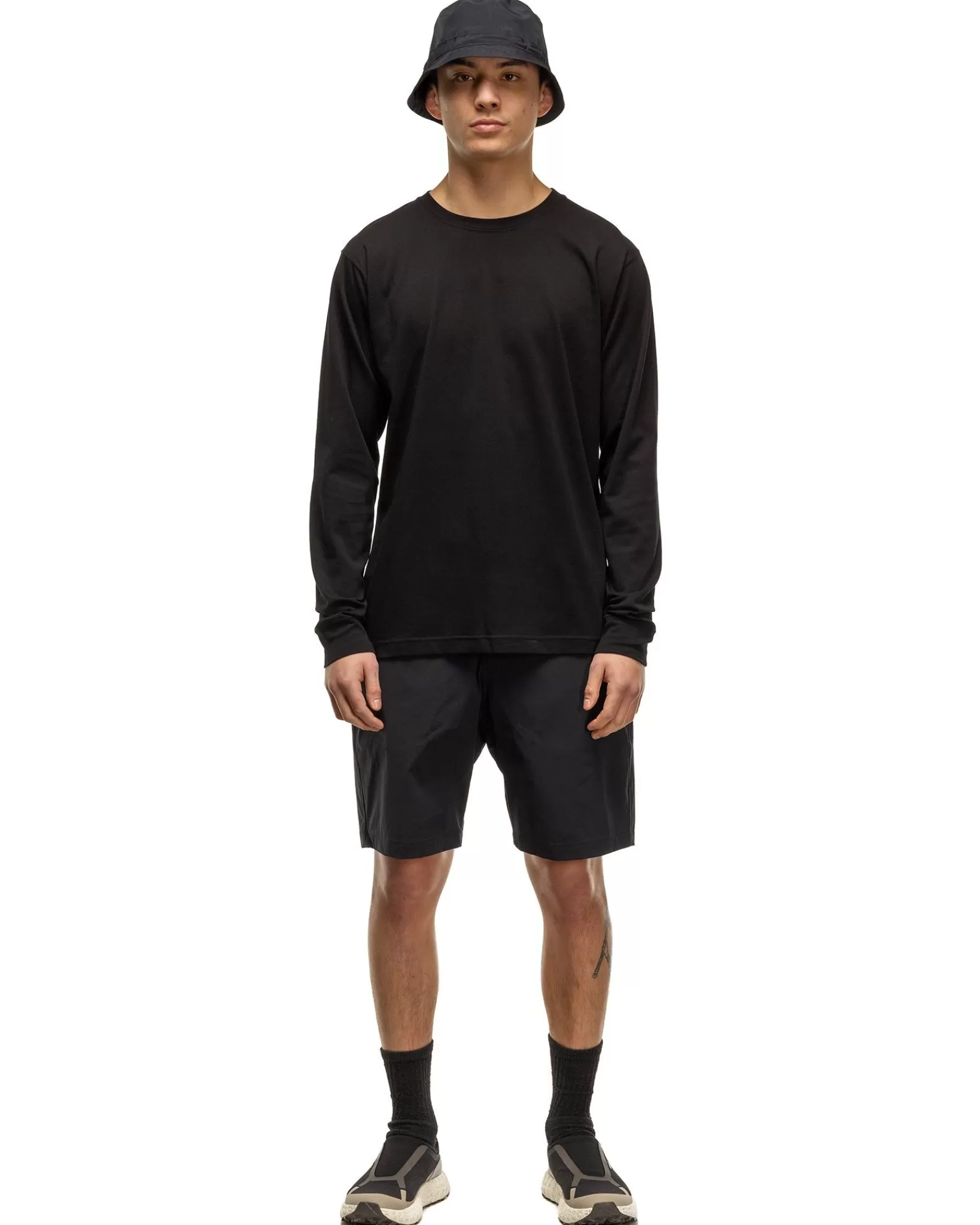 Prime Standard Fit T-Shirt L/S-Suvin Cotton Jersey Black*HAVEN Sale