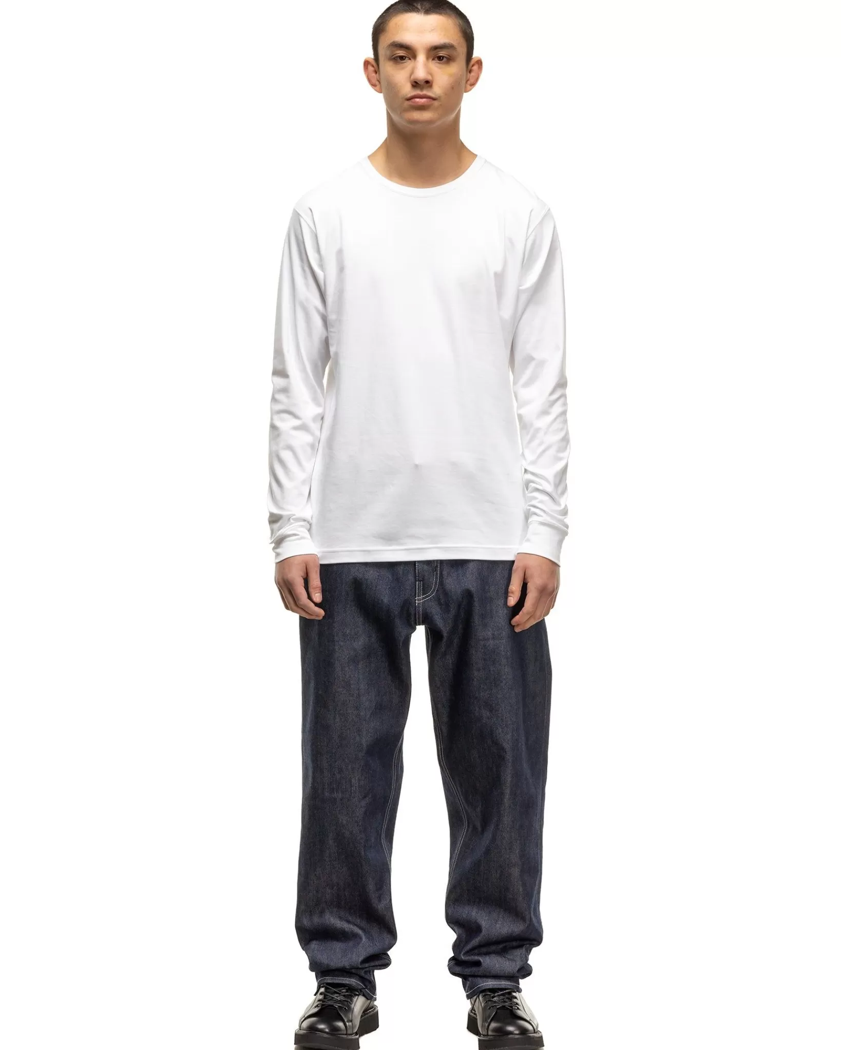 Prime Standard Fit T-Shirt L/S-Suvin Cotton Jersey White*HAVEN Flash Sale