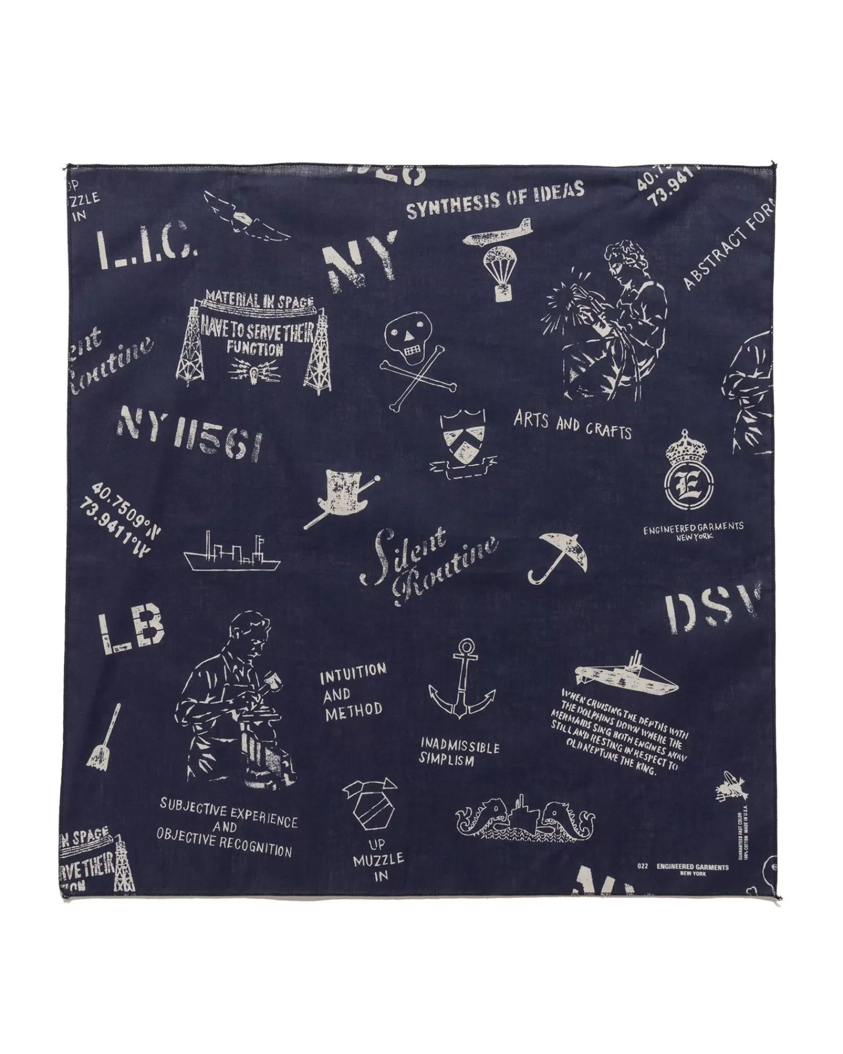 Printed Bandana Ny Navy*Engineered Garments Fashion