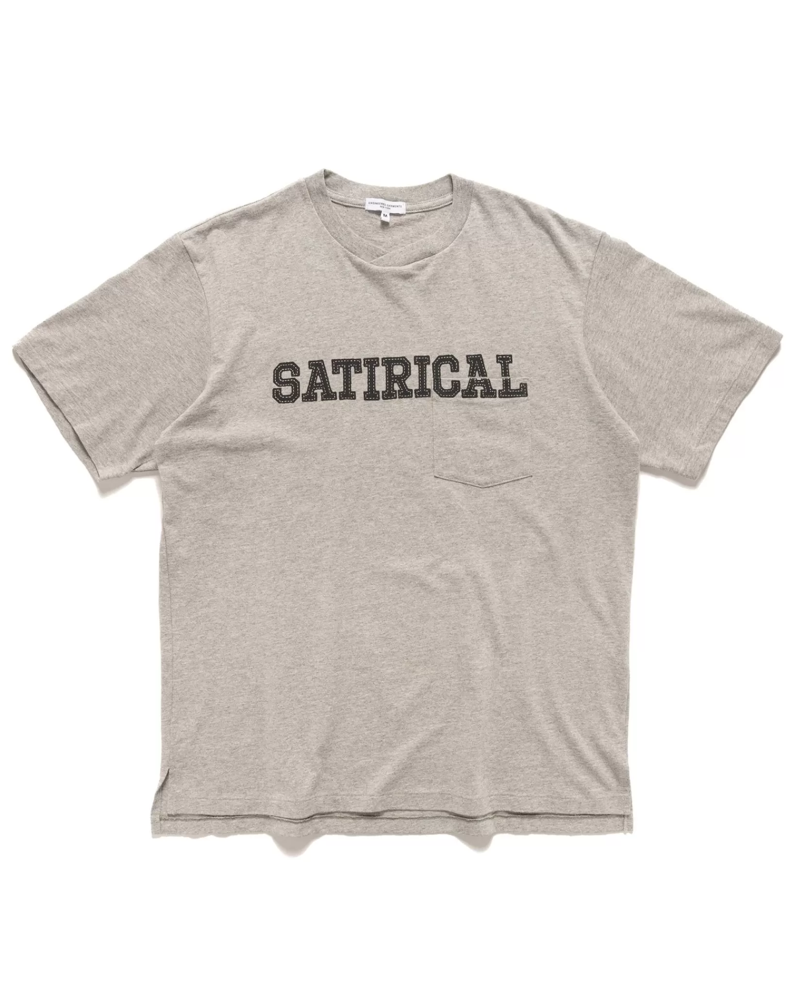 Printed Cross Crew Neck Pocket T-Shirt Satirical Grey*Engineered Garments Best