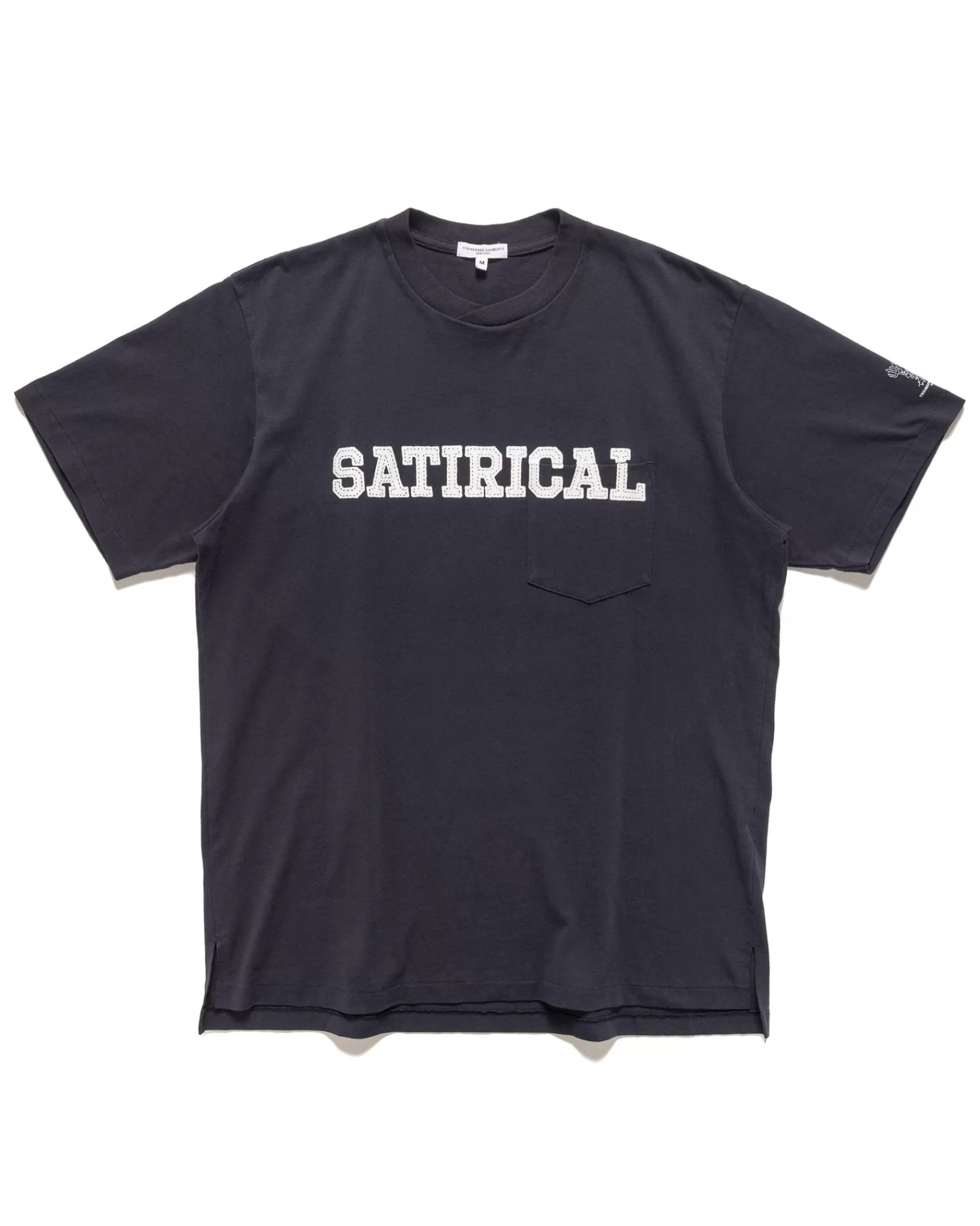 Printed Cross Crew Neck Pocket T-Shirt Satirical Navy*Engineered Garments Store