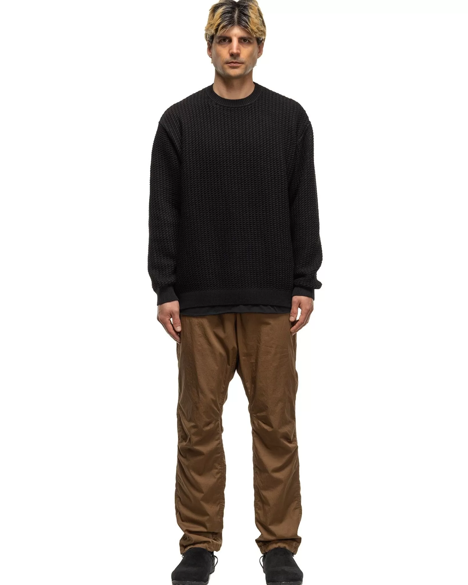 Rancher L/S Sweater C/N Mesh Black*nonnative Best