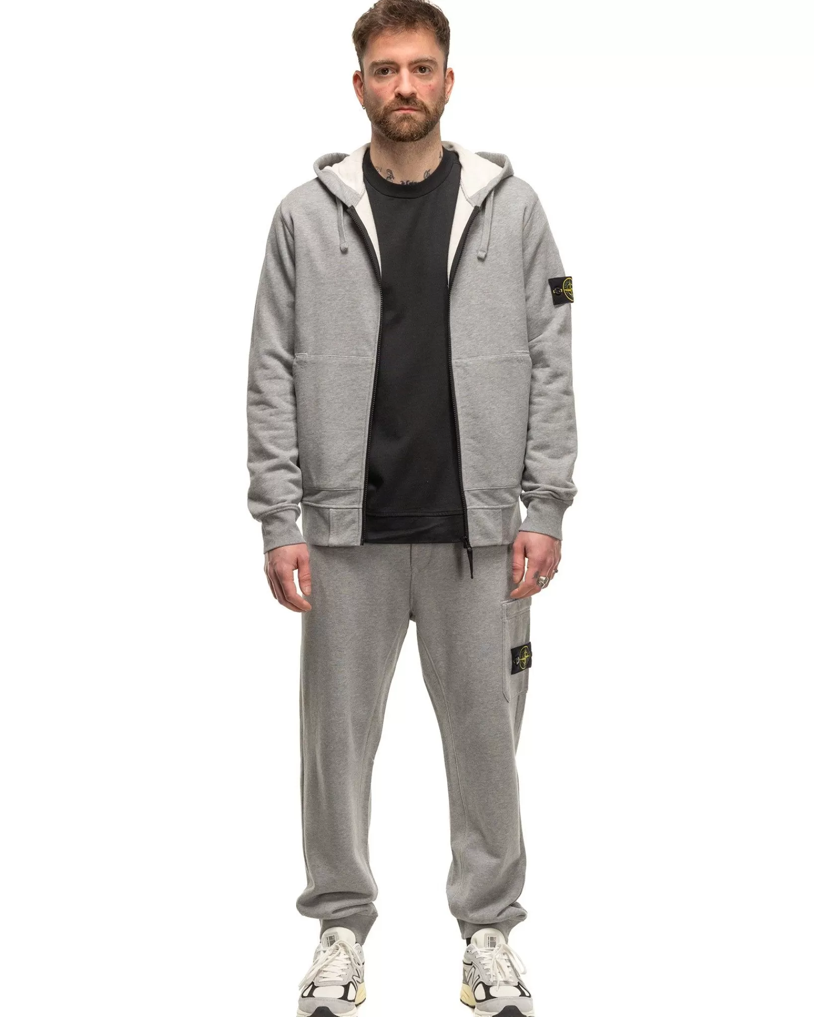 Regular Fit Cargo Sweatpants Melange Grey*Stone Island Outlet