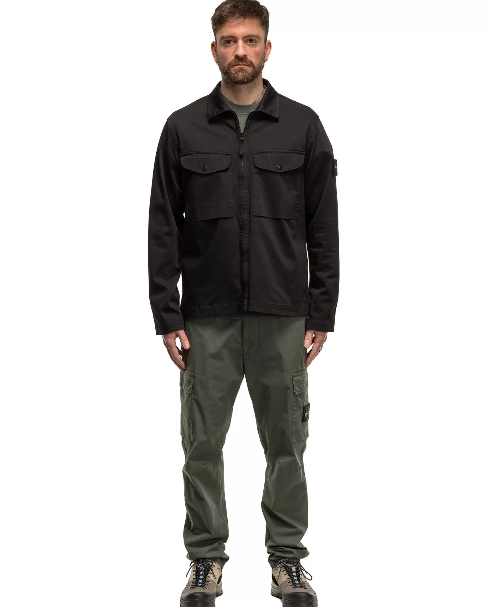 Regular Fit Overshirt Black*Stone Island Hot