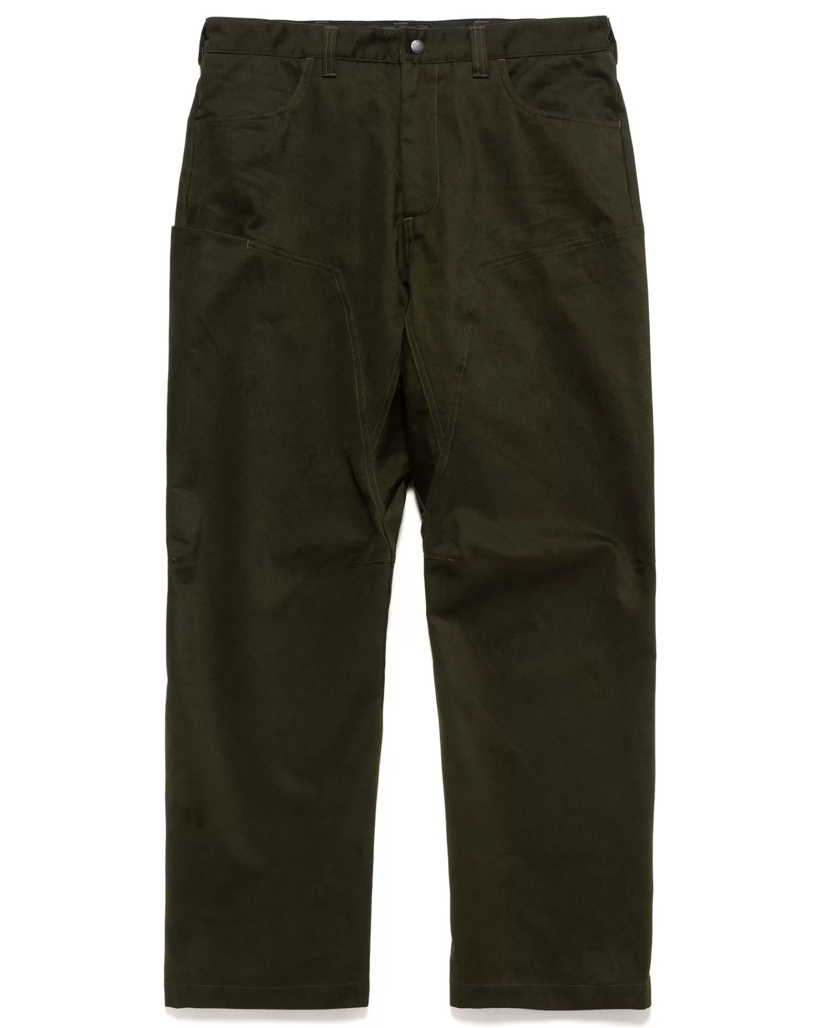 Rig Pants-Duca Visconti Emerized Cotton Twill Olive*HAVEN Shop