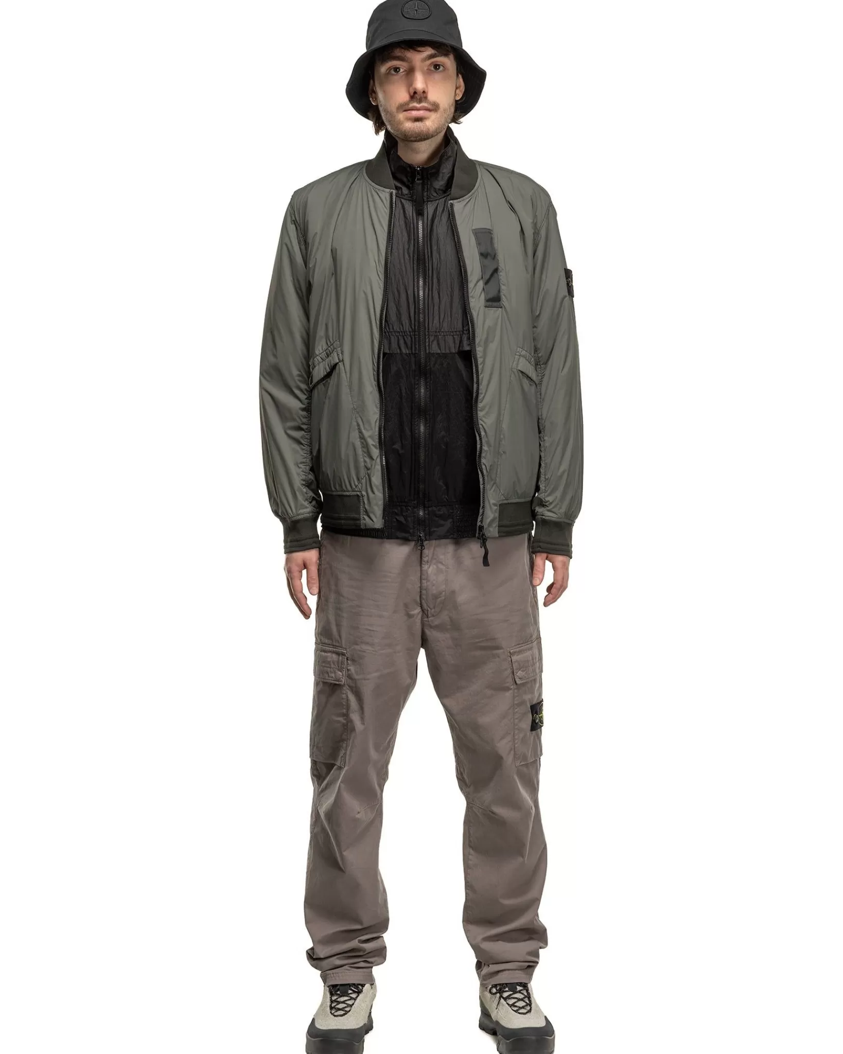 Skin Touch Nylon-Tc With Primaloft®-Tc Bomber Jacket Musk*Stone Island Cheap