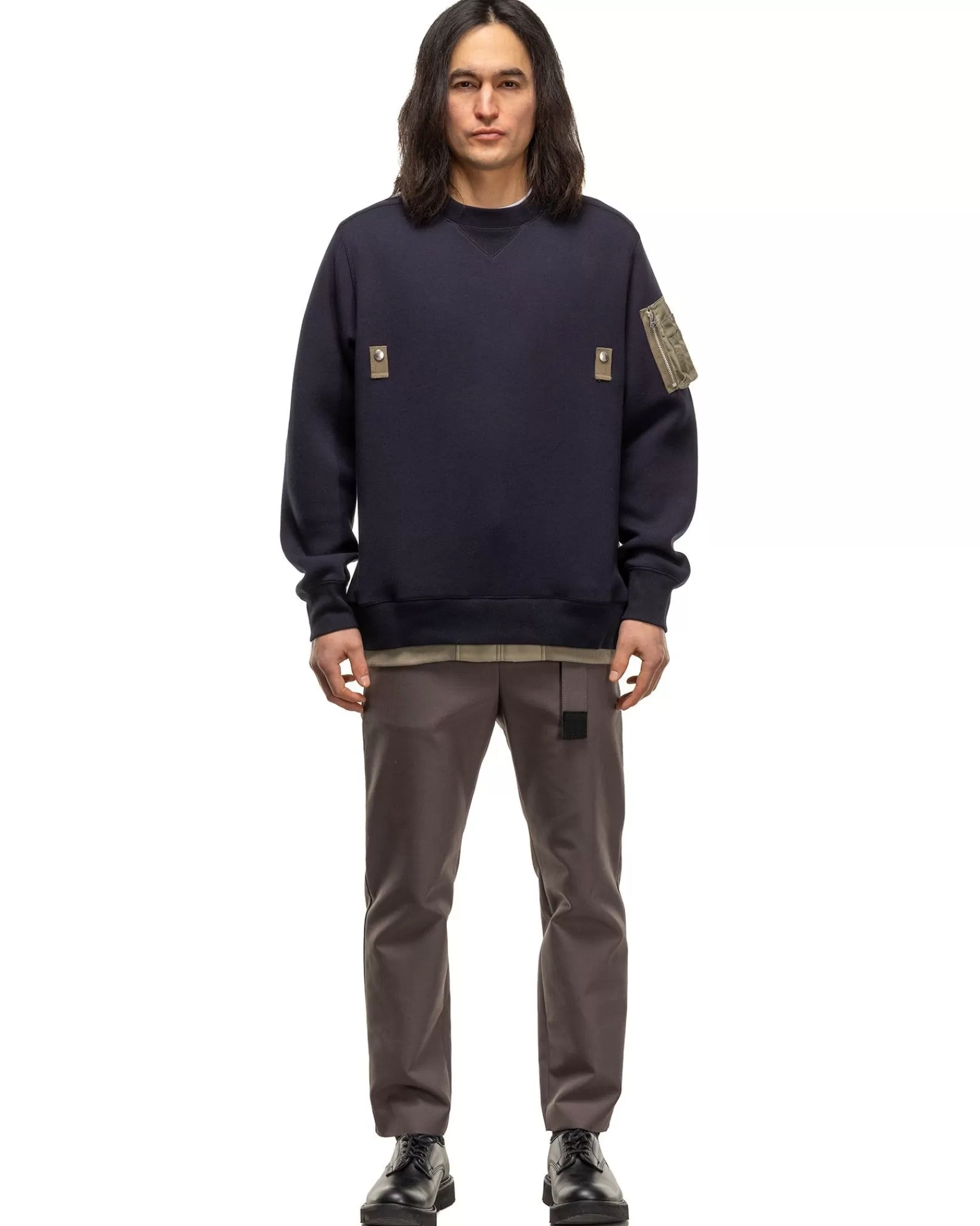 Sponge Sweat X Nylon Twill Pullover Navy*sacai New