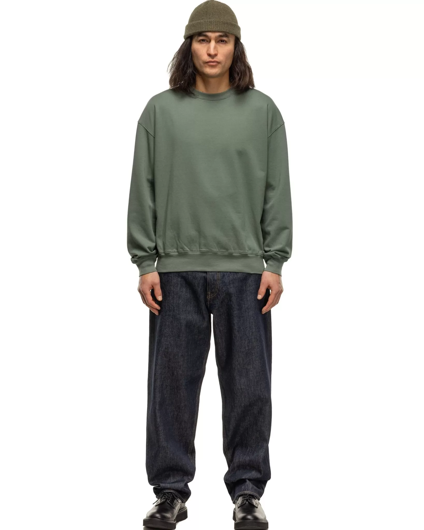 Super High Gauze Sweat P/O Dusty Green*AURALEE Best Sale