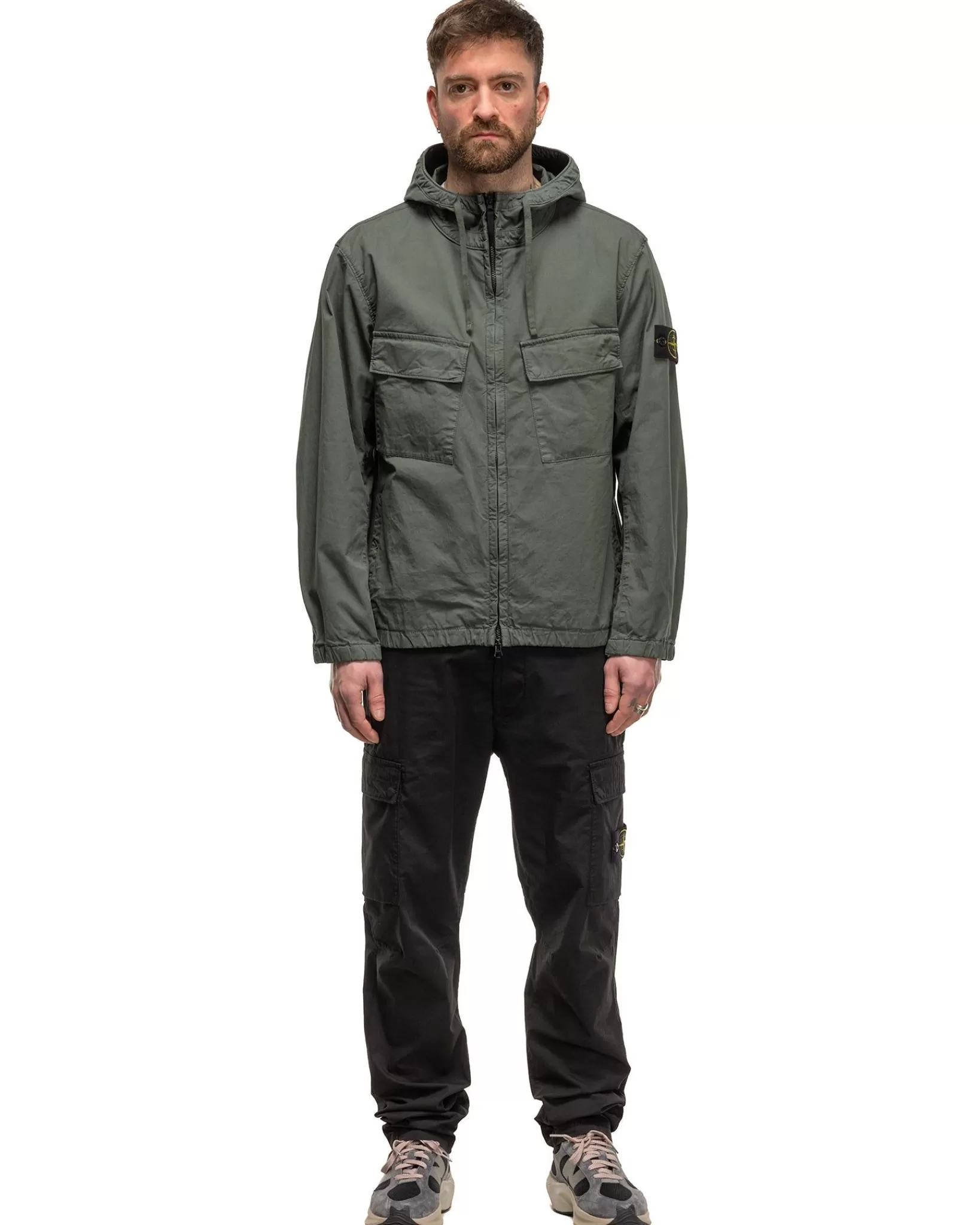 Supima® Cotton Twill Stretch-Tc Hooded Blouson Musk*Stone Island Online