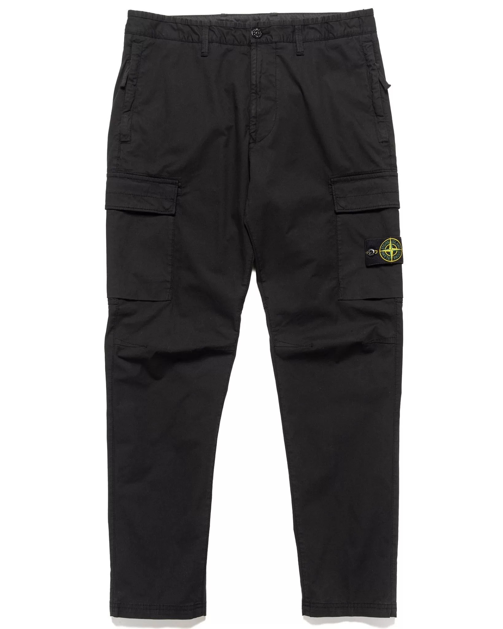 Supima® Cotton Twill Stretch-Tc Regular Fit Cargo Pants Black*Stone Island Sale