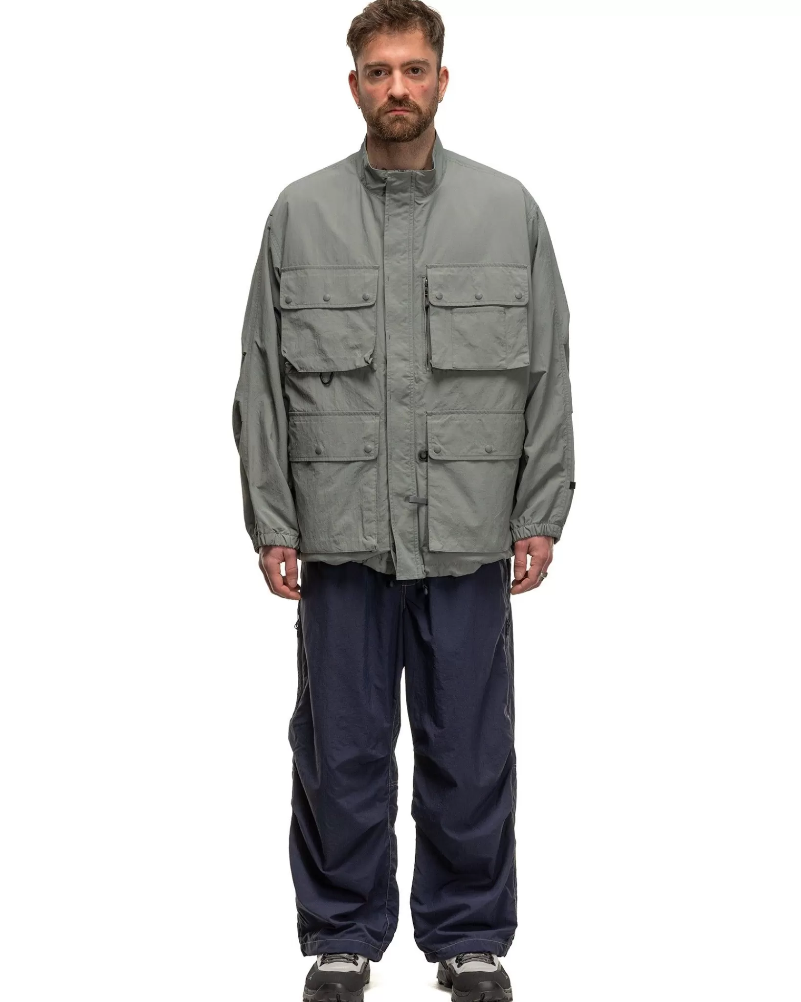 Tech Parachute Jacket Grey*DAIWA Cheap