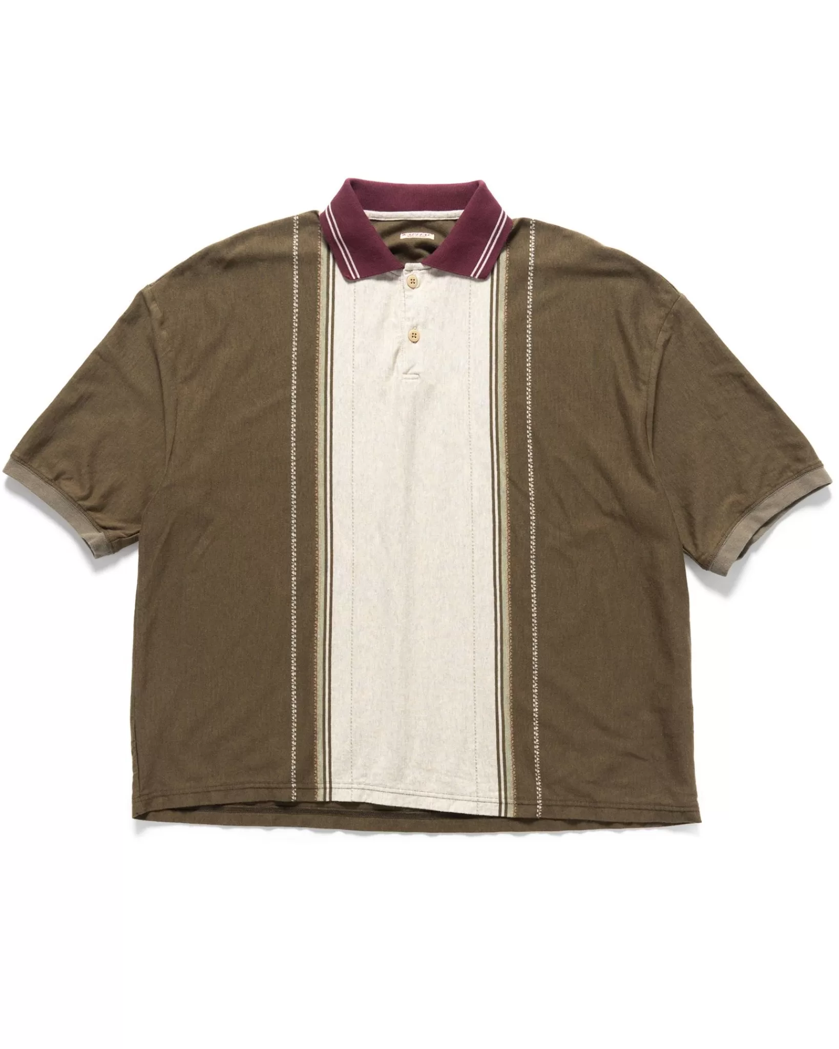 Tequila Jacquard Jersey Box Polo Brown*KAPITAL New